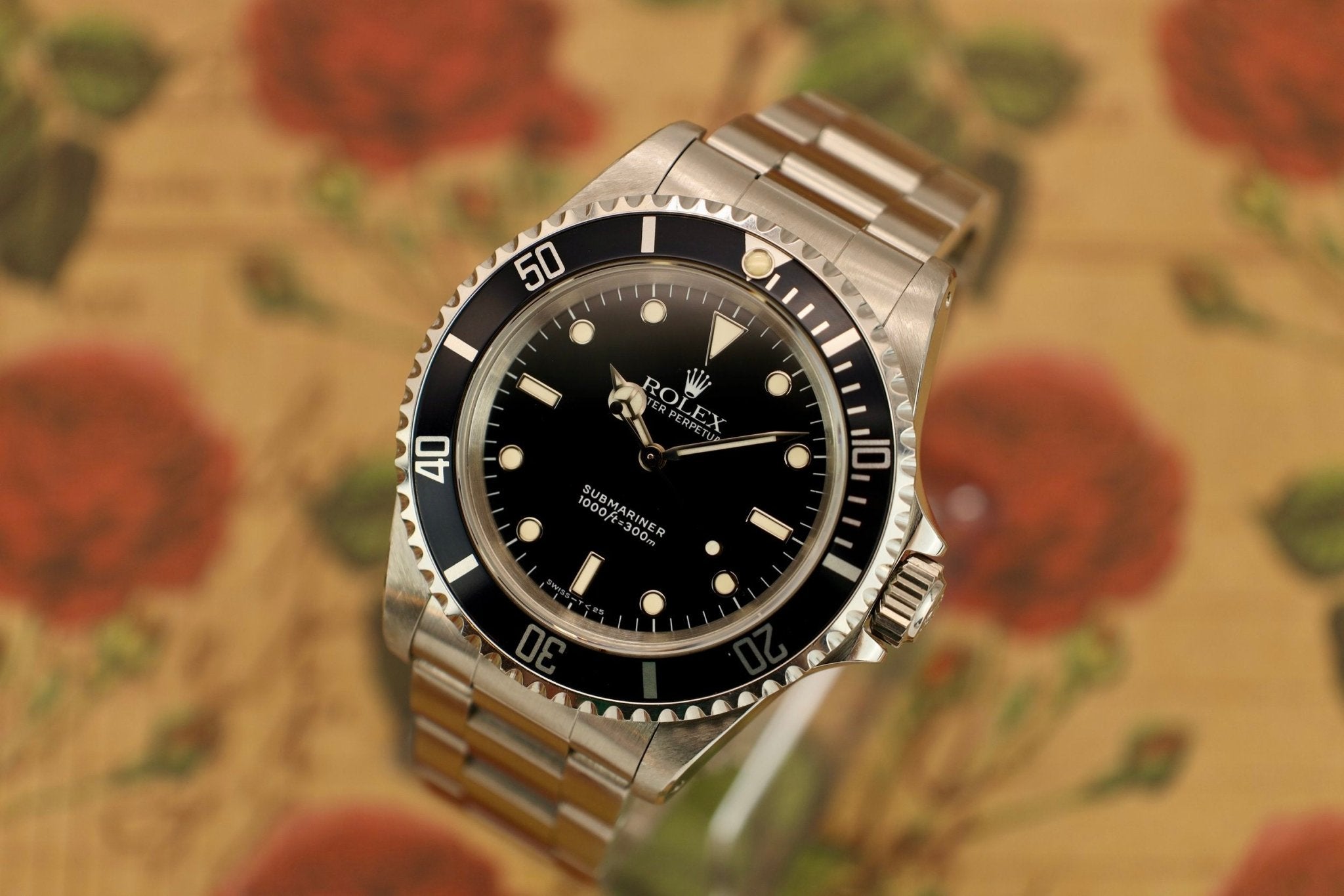 1990 Rolex Submariner Ref. 14060 | Creamy Patina | Box and Papers - Sierra Time Co