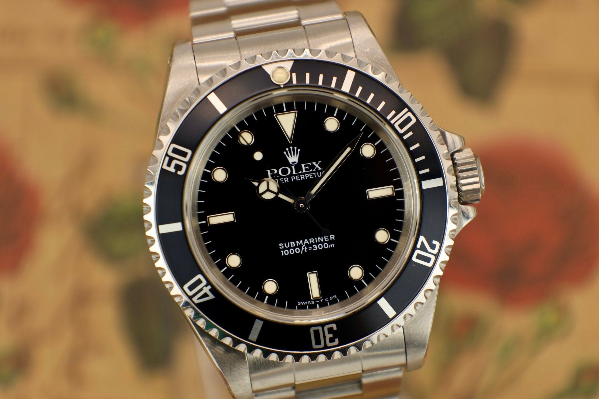 1990 Rolex Submariner Ref. 14060 | Creamy Patina | Box and Papers - Sierra Time Co