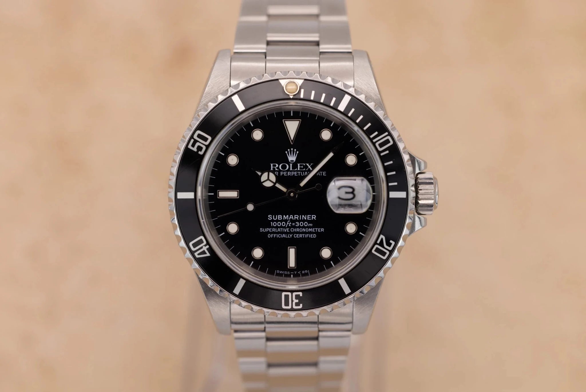 1990 Rolex Submariner Ref. 16610 | Creamy Tritium | Box and Papers - Sierra Time Co