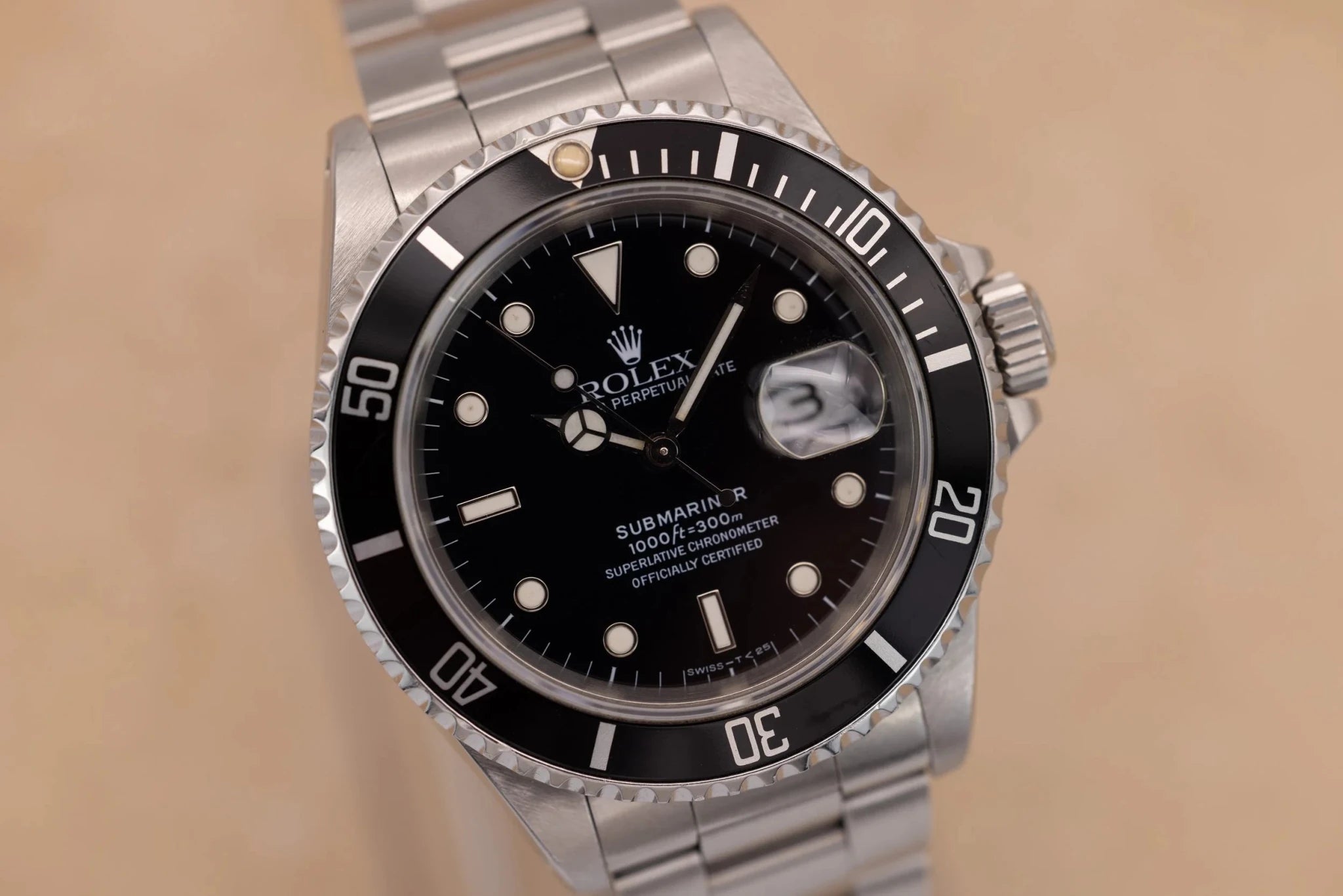 1990 Rolex Submariner Ref. 16610 | Creamy Tritium | Box and Papers - Sierra Time Co