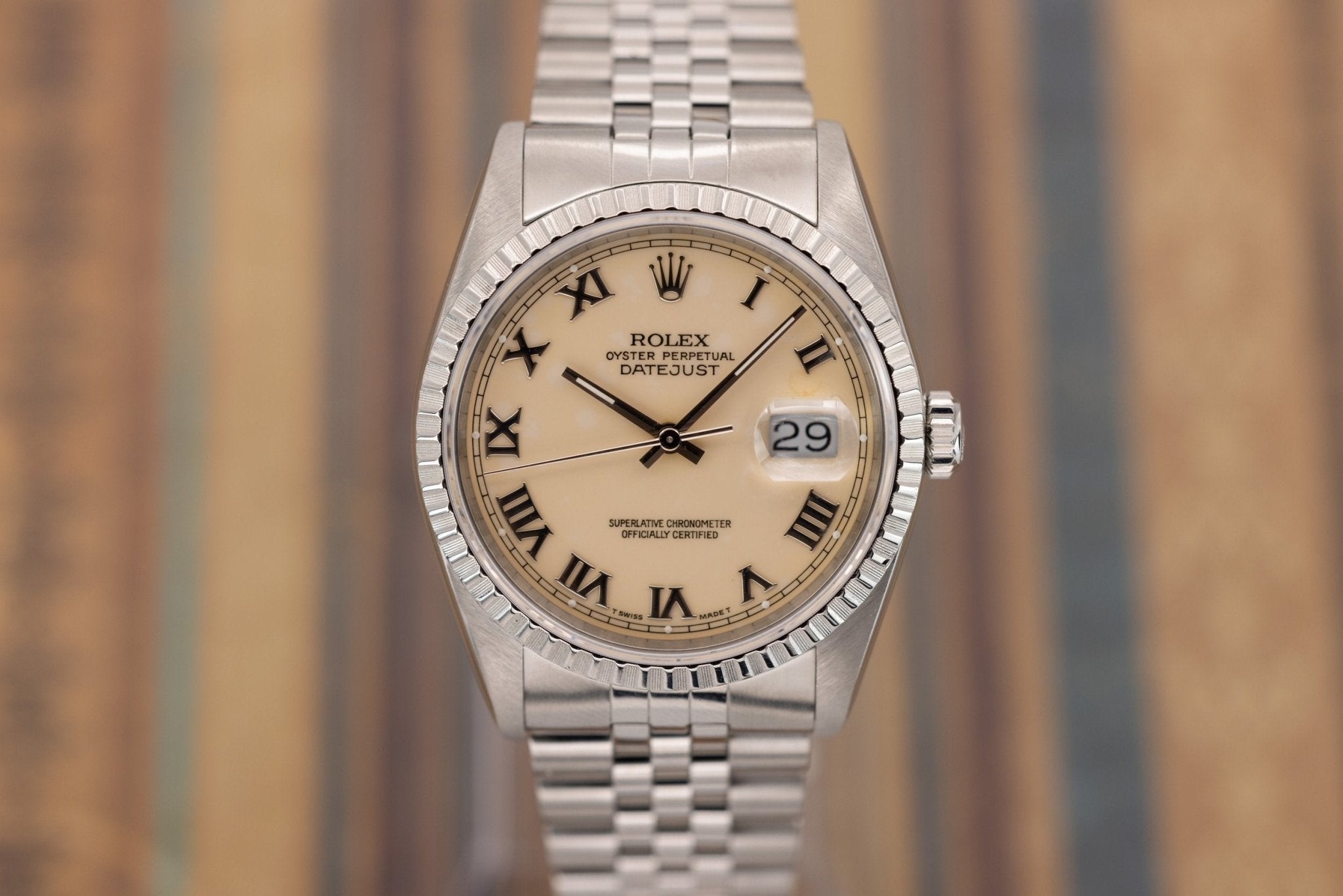 1991 Rolex Datejust Ref. 16220 | Roman Numeral Cream Dial - Sierra Time Co