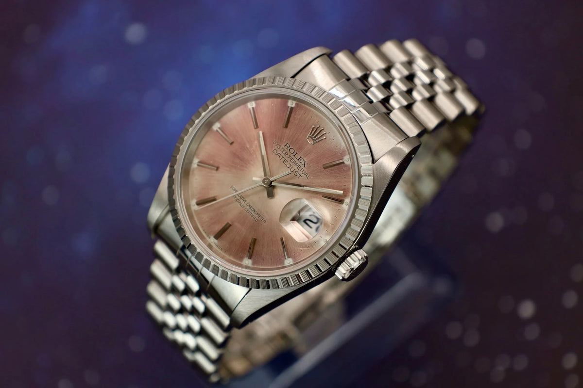 1991 Rolex Datejust Ref. 16220 | Tropical Rose Dial - Sierra Time Co
