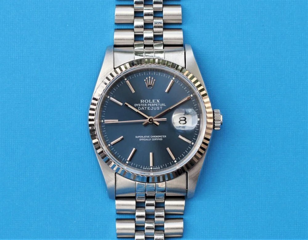 1991 Rolex Datejust Ref. 16234 Blue Dial Serviced - Sierra Time Co
