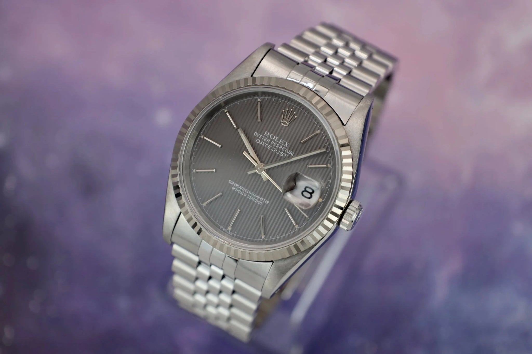 1991 Rolex Datejust Ref. 16234 | Grey Tapestry Dial - Sierra Time Co