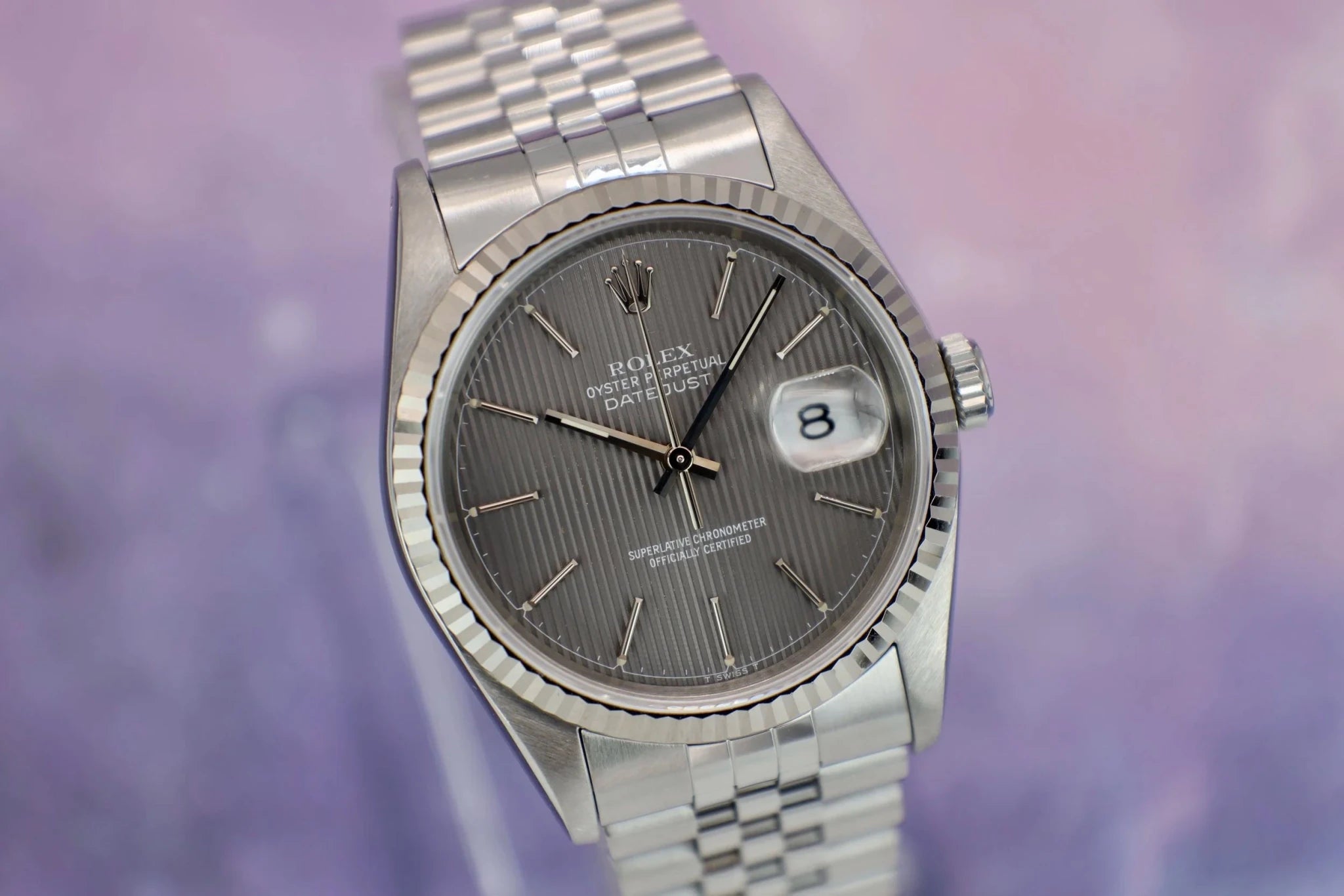 1991 Rolex Datejust Ref. 16234 | Grey Tapestry Dial - Sierra Time Co