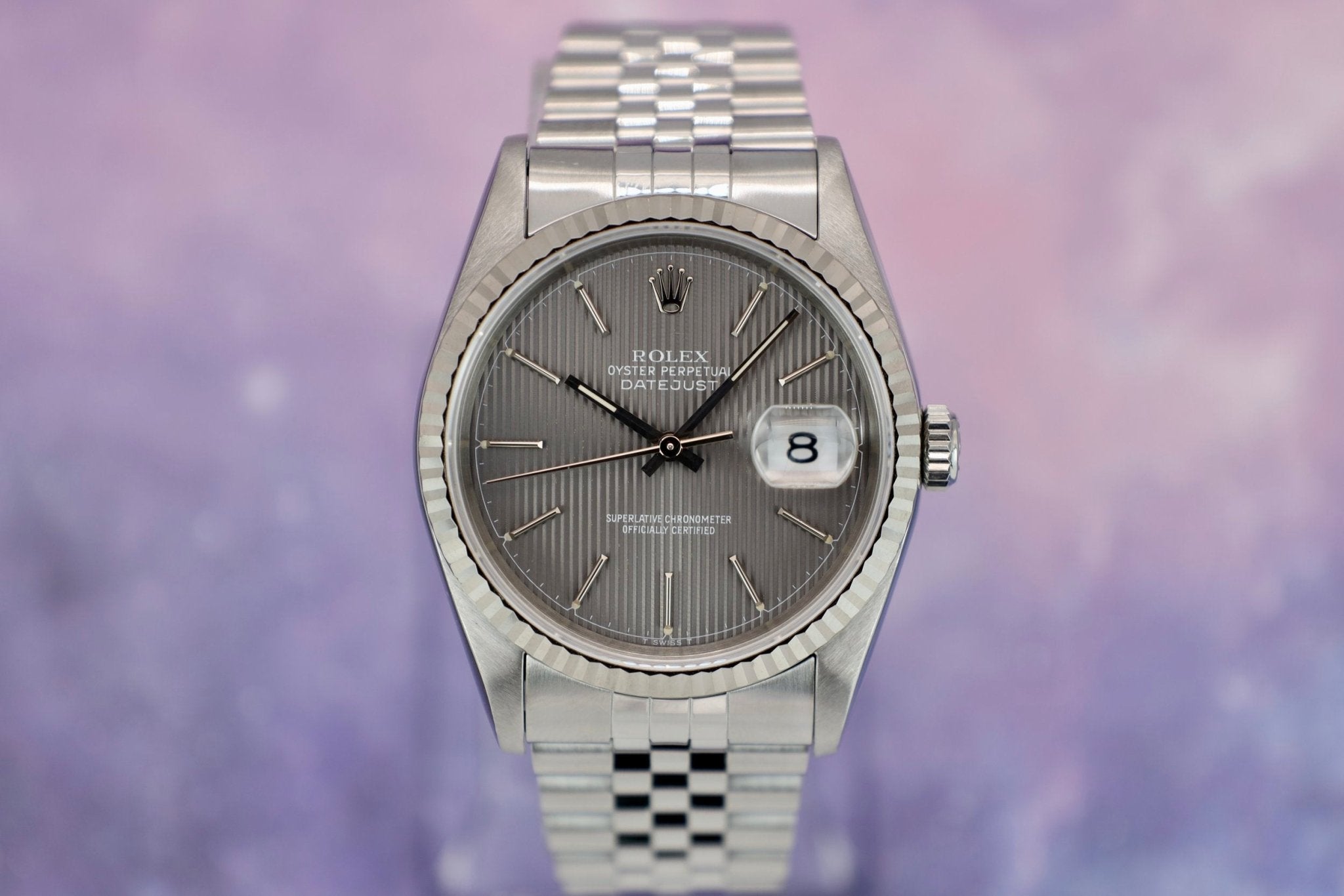 1991 Rolex Datejust Ref. 16234 | Grey Tapestry Dial - Sierra Time Co