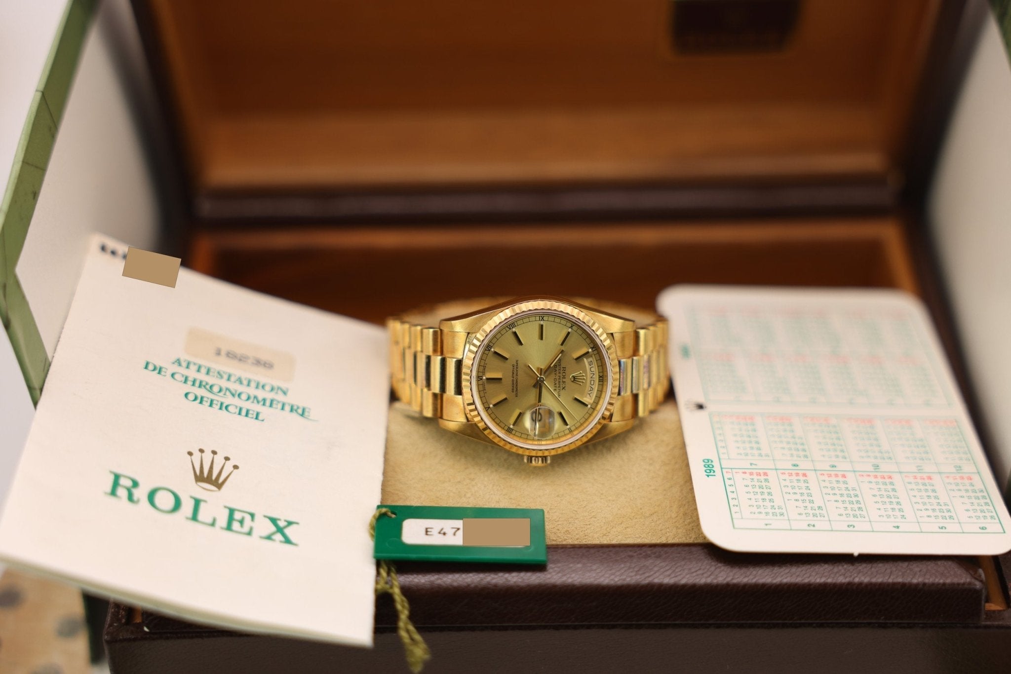1991 Rolex Day-Date Ref. 18238 | Champagne Dial | Box and Papers - Sierra Time Co