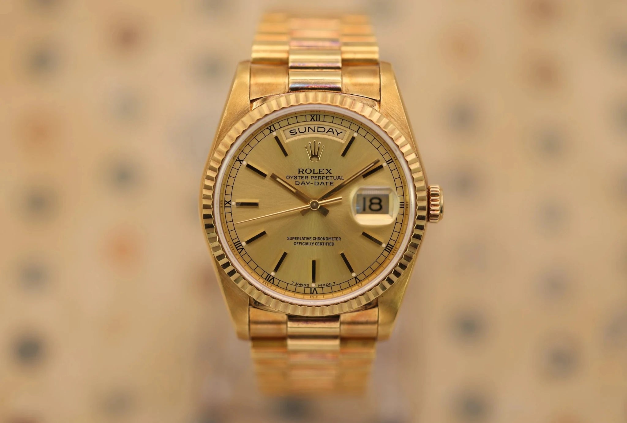 1991 Rolex Day-Date Ref. 18238 | Champagne Dial | Box and Papers - Sierra Time Co