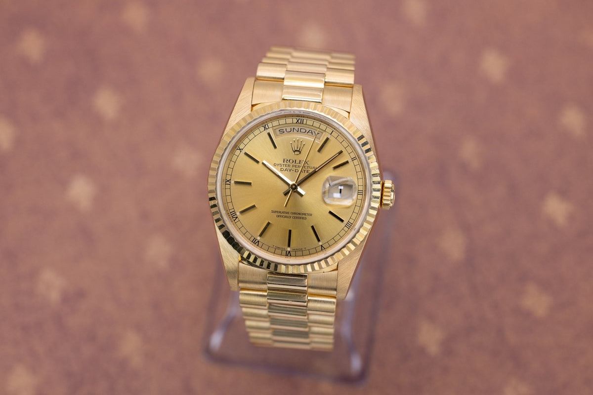 1991 Rolex Day-Date Ref. 18238 | Champagne Dial | Mint Condition - Sierra Time Co