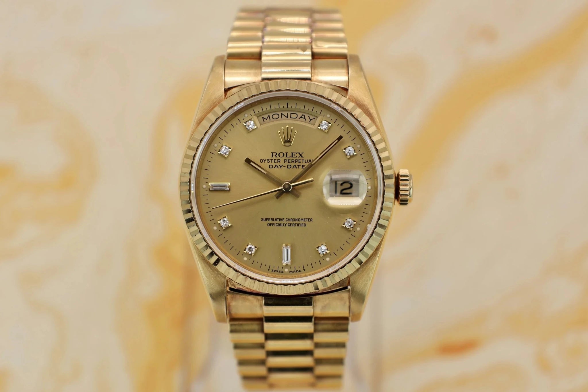 1991 Rolex Day-Date Ref. 18238 | Champagne Diamond Dial - Sierra Time Co
