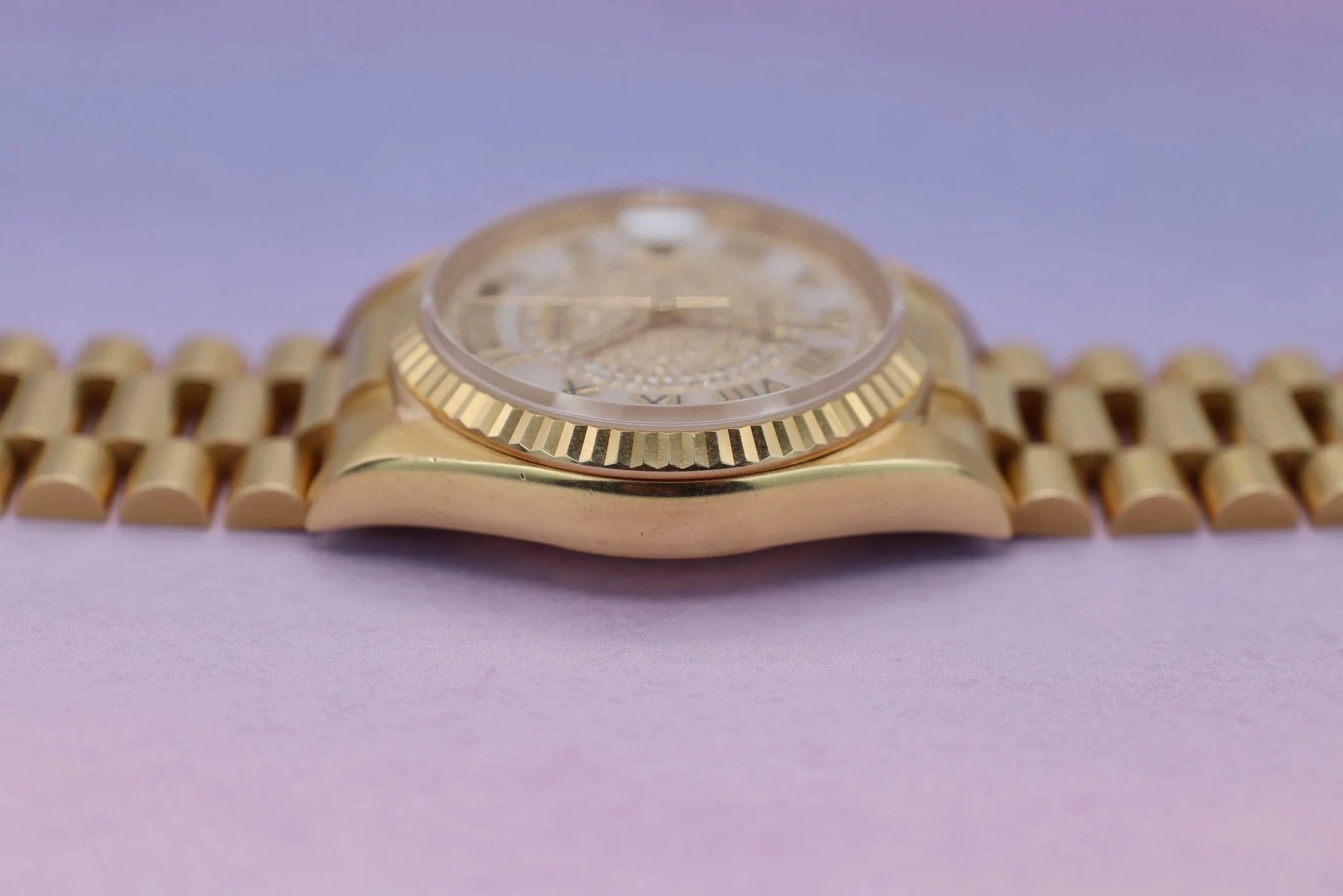 1991 Rolex Day-Date Ref. 18238A | MOP Pave Diamond Dial | Box and Papers - Sierra Time Co