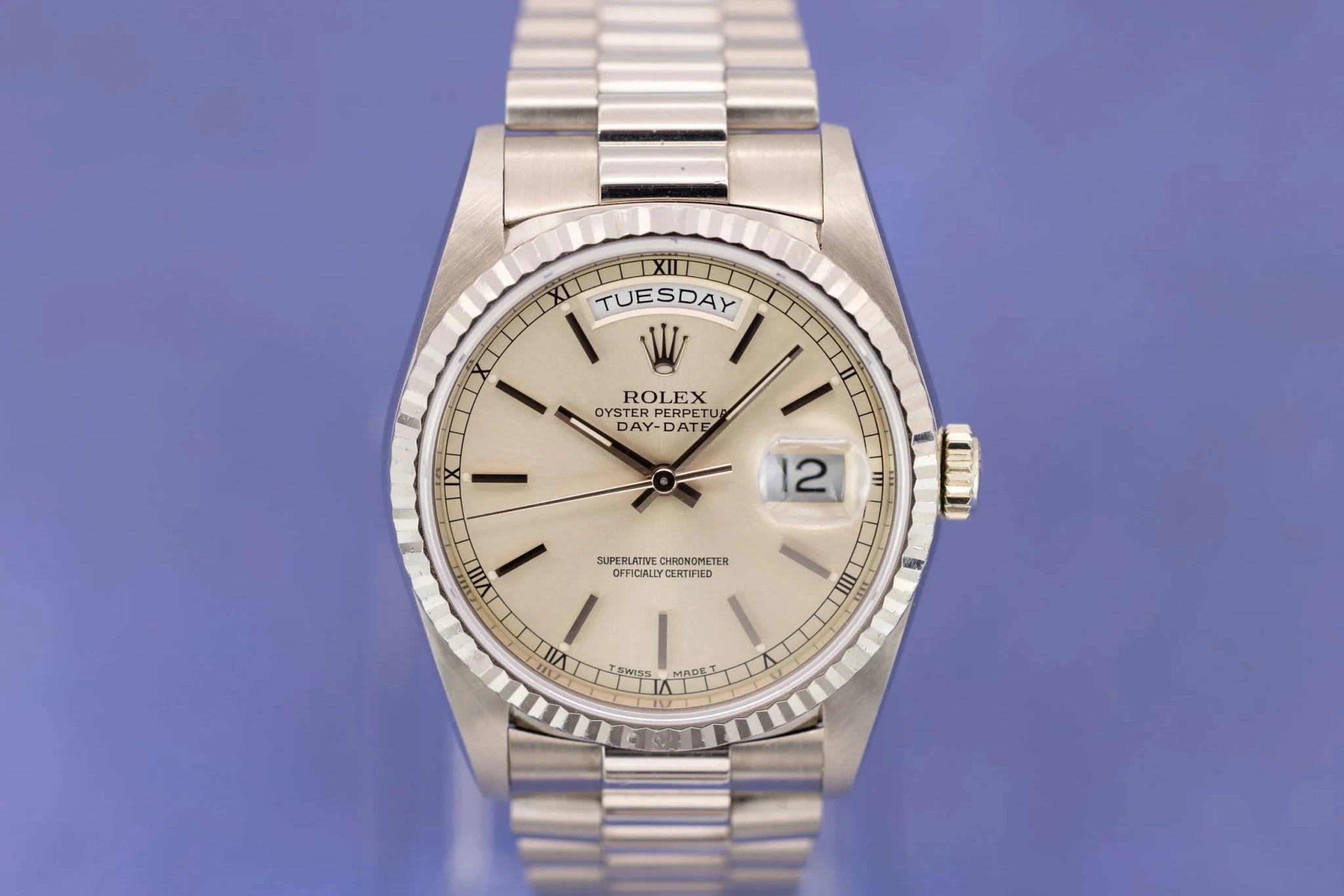 1991 Rolex Day-Date Ref. 18239 | 18K White Gold | Excellent Condition - Sierra Time Co
