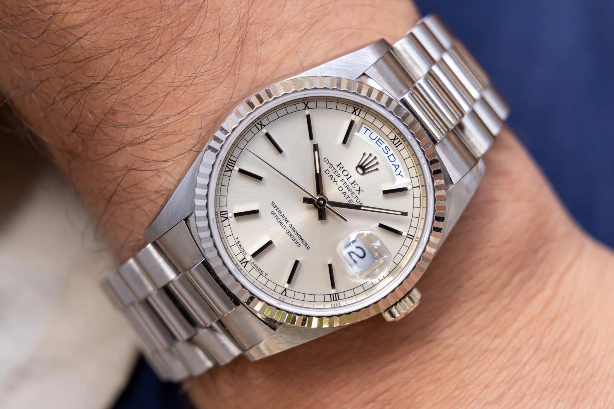 1991 Rolex Day-Date Ref. 18239 | 18K White Gold | Excellent Condition - Sierra Time Co