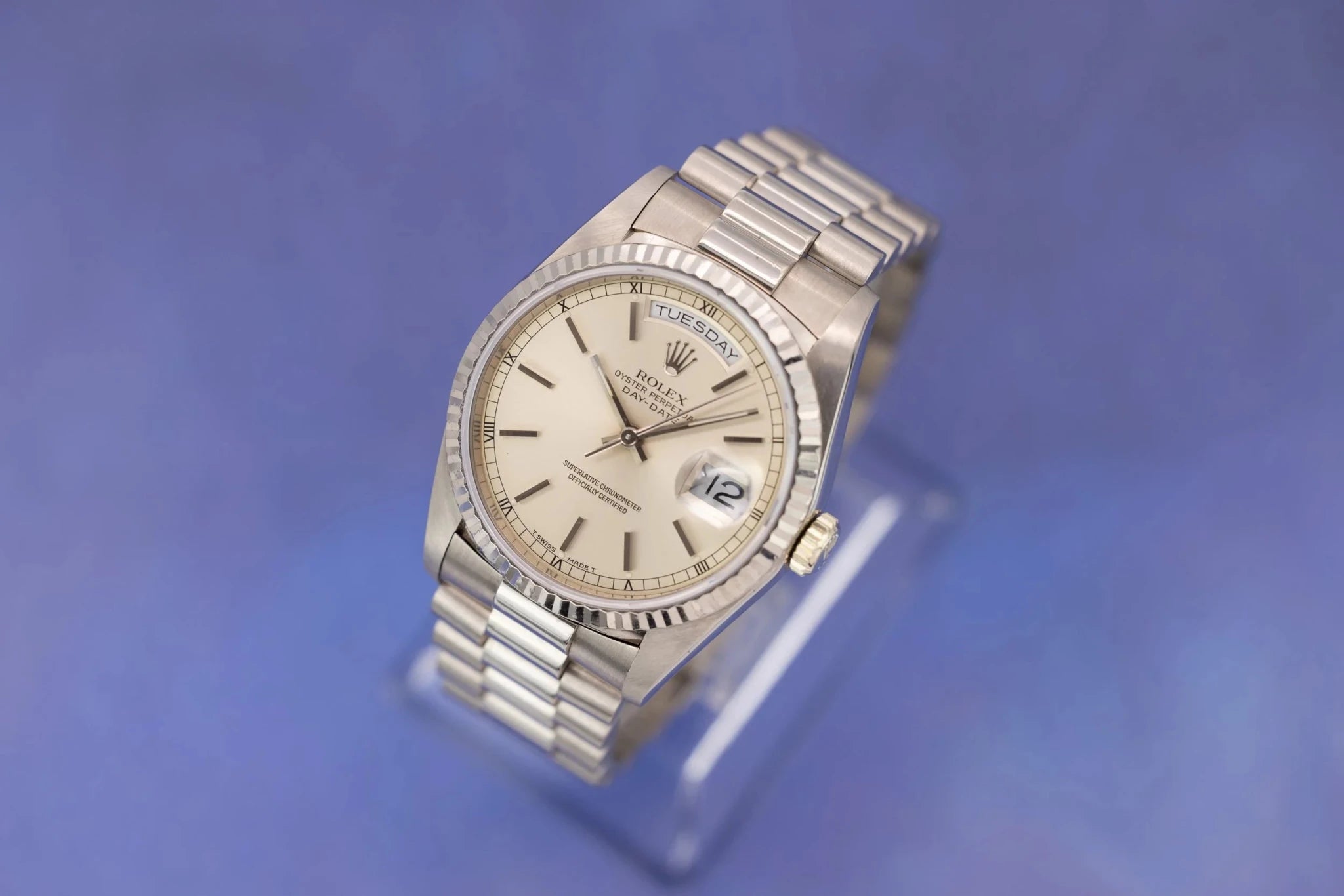 1991 Rolex Day-Date Ref. 18239 | 18K White Gold | Excellent Condition - Sierra Time Co