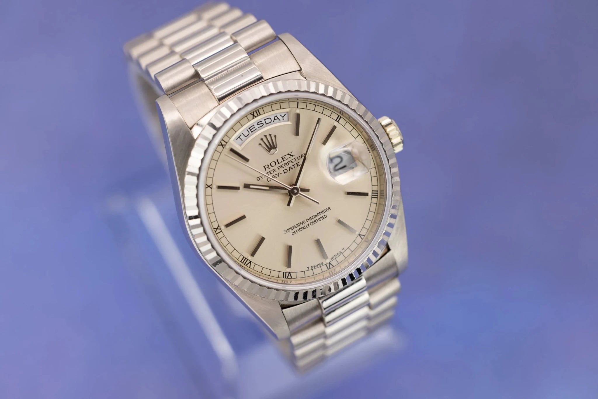 1991 Rolex Day-Date Ref. 18239 | 18K White Gold | Excellent Condition - Sierra Time Co