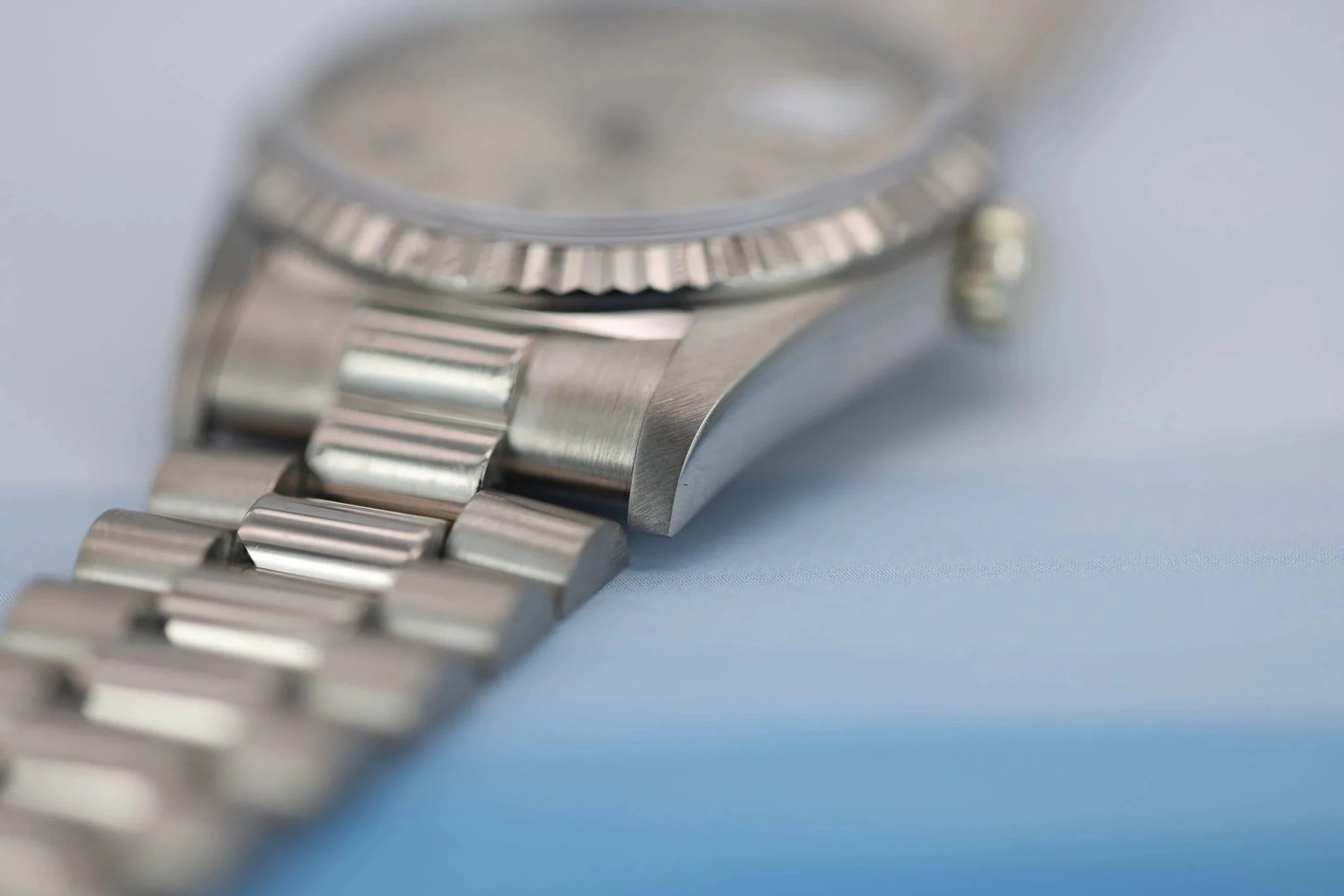 1991 Rolex Day-Date Ref. 18239 | 18K White Gold | Silver Dial - Sierra Time Co