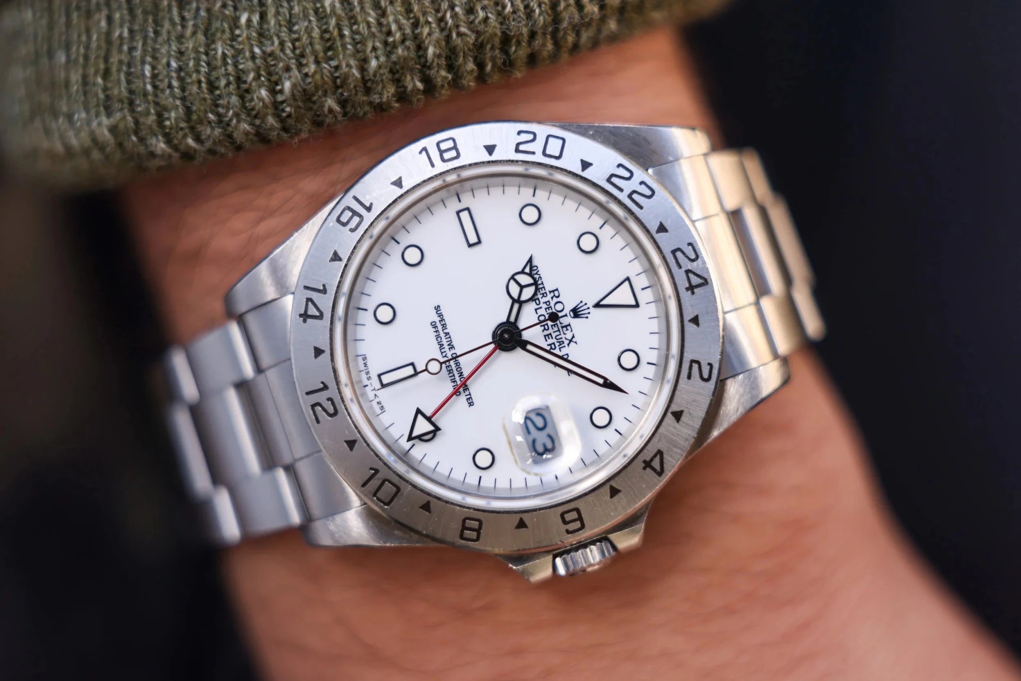 1991 Rolex Explorer II Ref. 16570 Polar | Tritium Dial - Sierra Time Co
