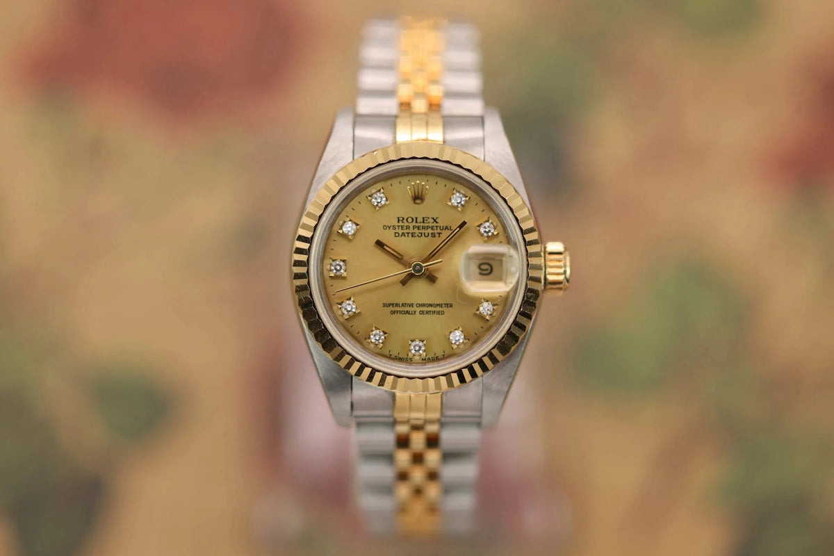 1991 Rolex Ladies Datejust Ref. 69173 | Champagne Diamond Dial | Mint - Sierra Time Co