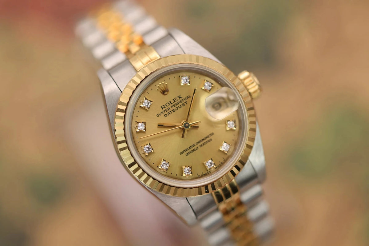 1991 Rolex Ladies Datejust Ref. 69173 | Champagne Diamond Dial | Mint - Sierra Time Co