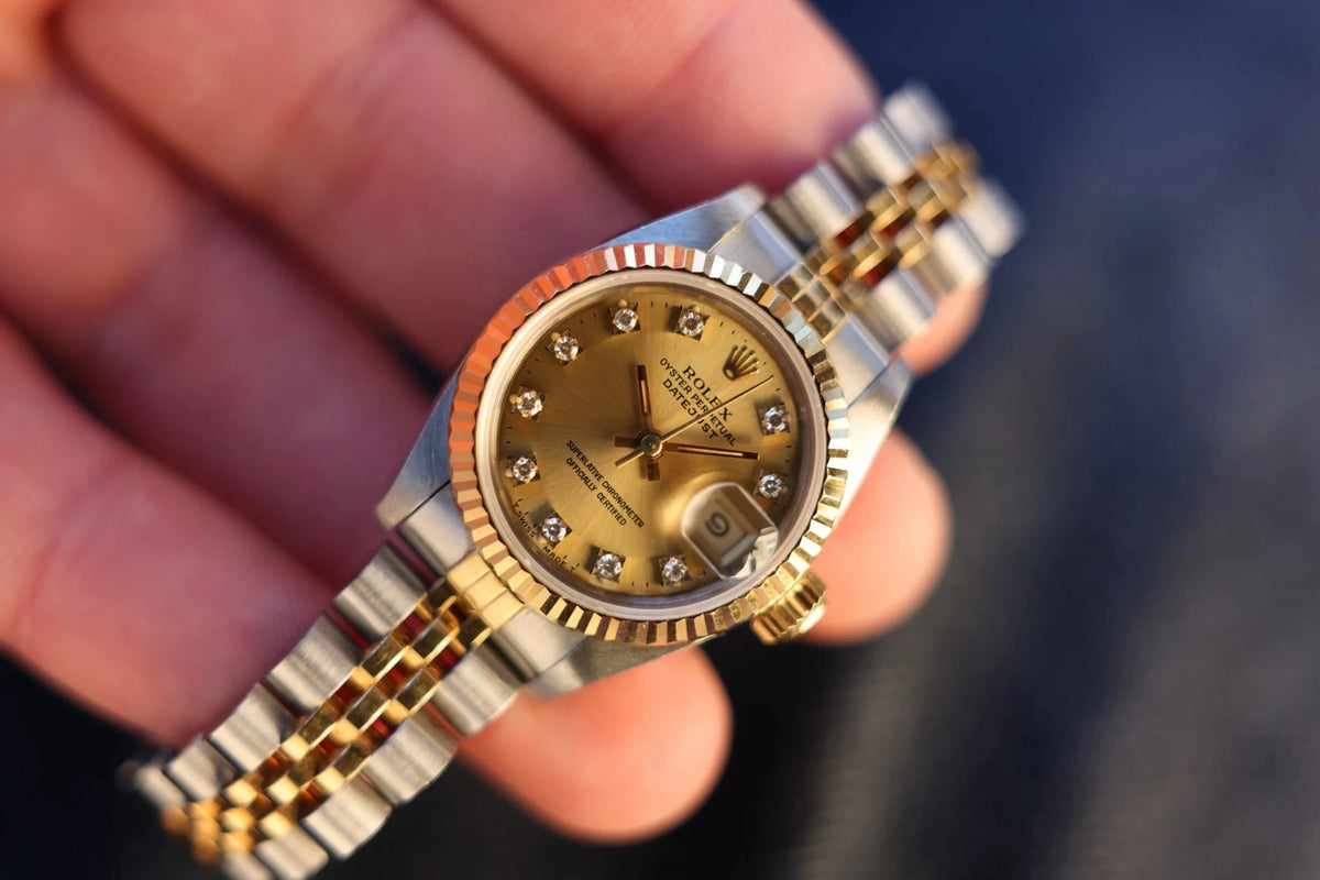 1991 Rolex Ladies Datejust Ref. 69173 | Champagne Diamond Dial | Mint - Sierra Time Co