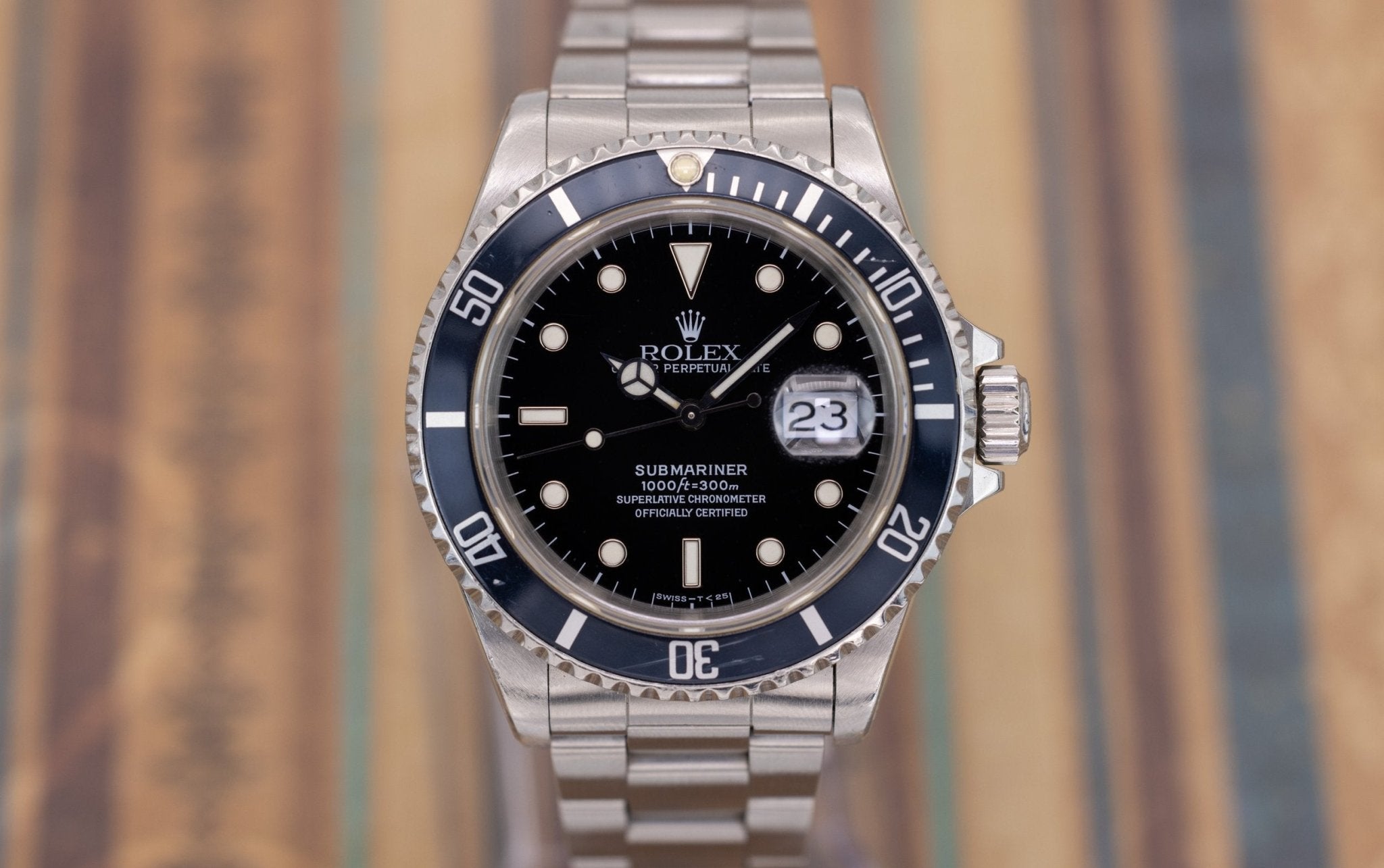 1991 Rolex Submariner Date Ref. 16610 | Tritium Dial | Navy Blue Bezel - Sierra Time Co
