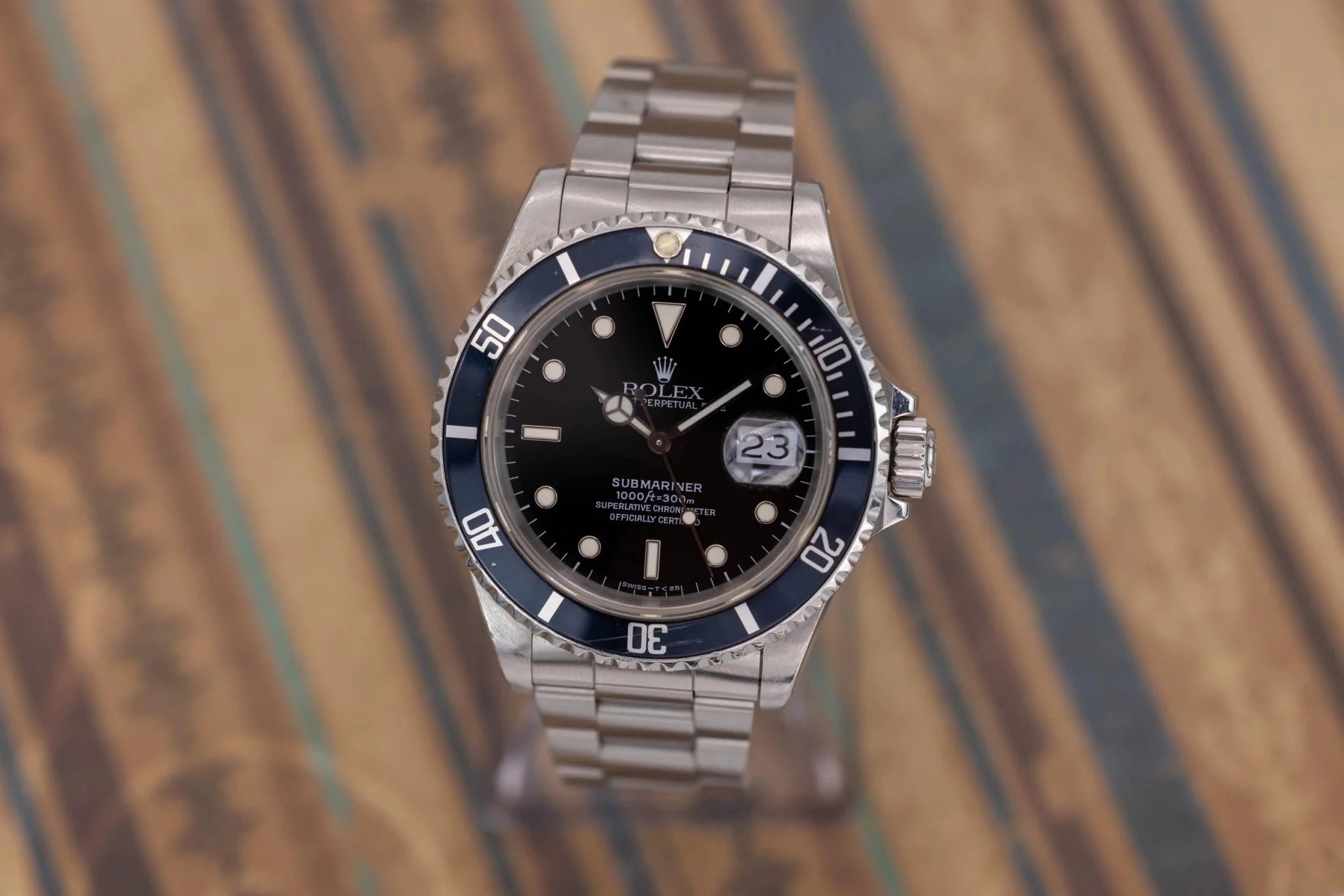 1991 Rolex Submariner Date Ref. 16610 | Tritium Dial | Navy Blue Bezel - Sierra Time Co