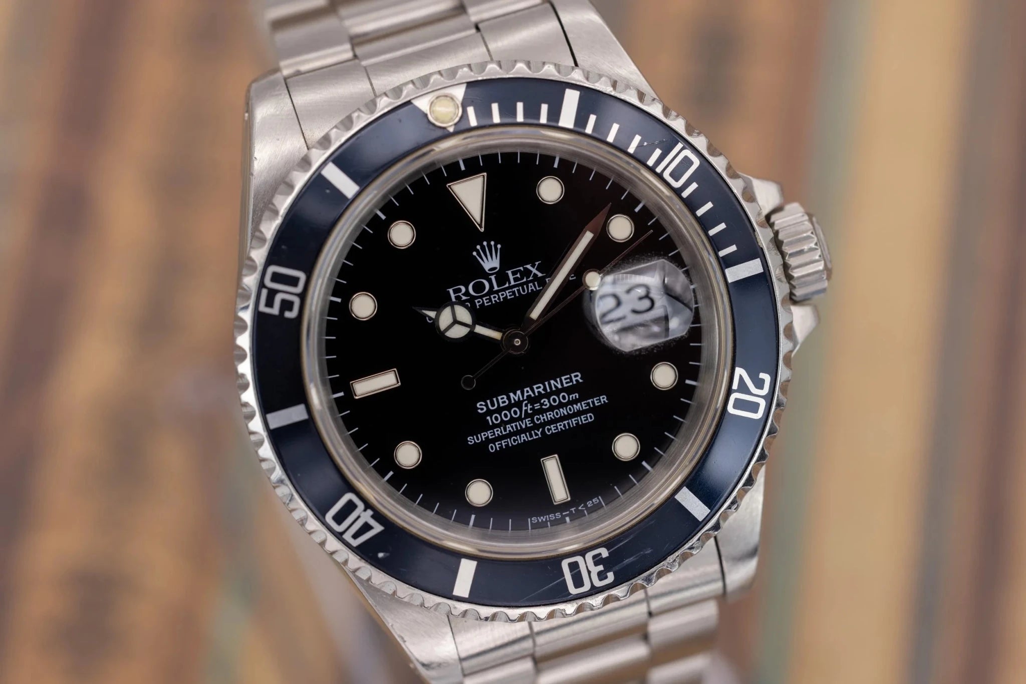 1991 Rolex Submariner Date Ref. 16610 | Tritium Dial | Navy Blue Bezel - Sierra Time Co