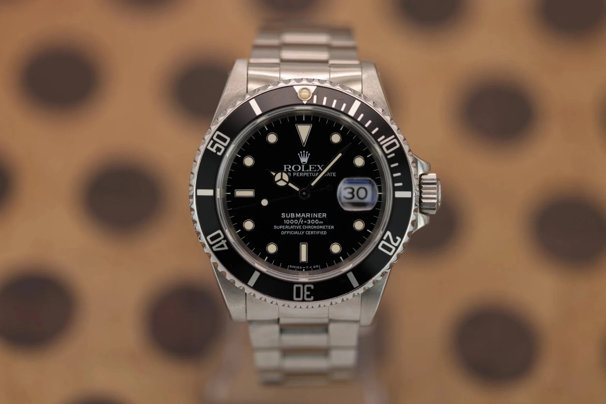1991 Rolex Submariner Ref. 16610 | Creamy Patina | Box and Papers - Sierra Time Co