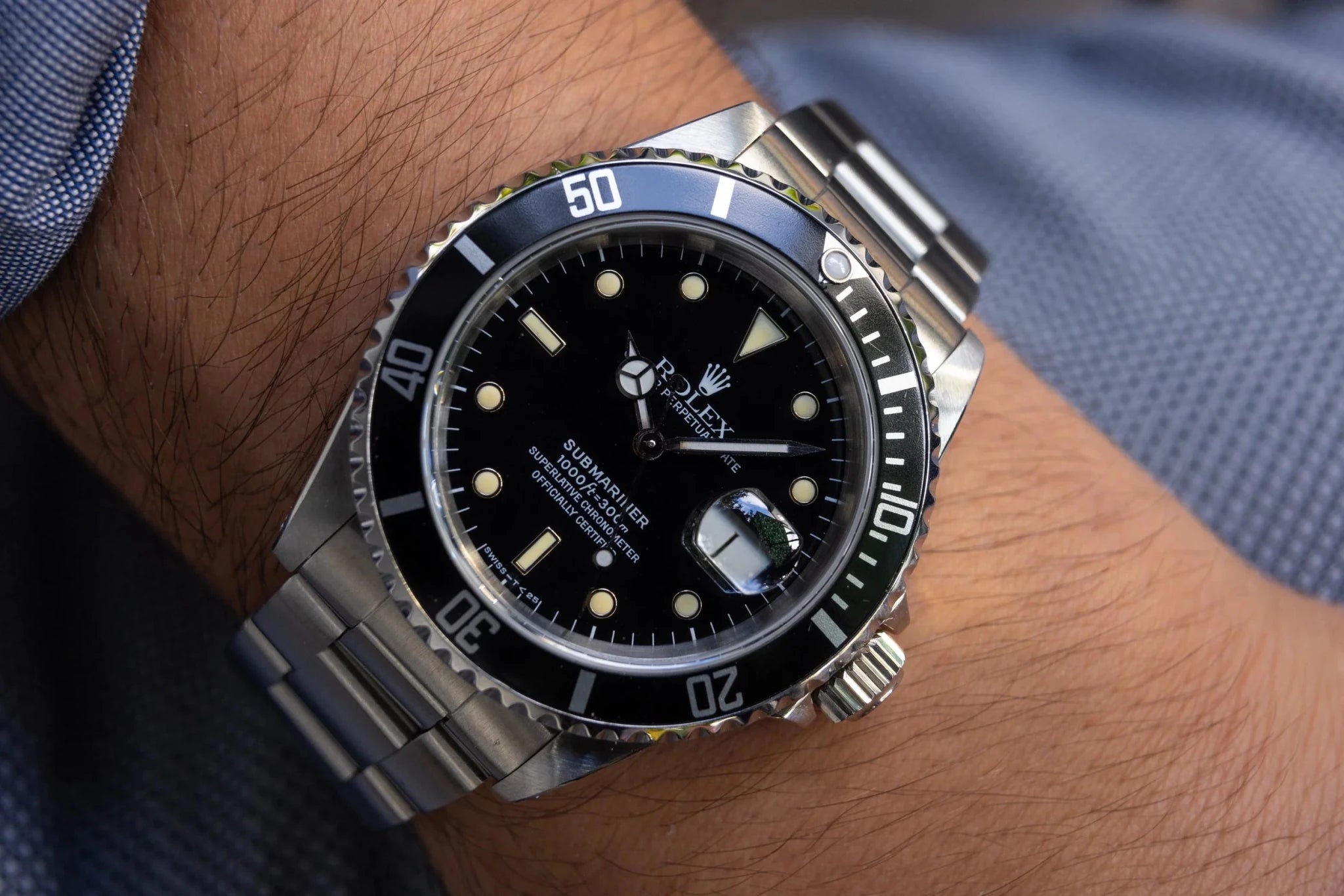 1991 Rolex Submariner Ref. 16610 | Tritium Dial | Box and Papers - Sierra Time Co