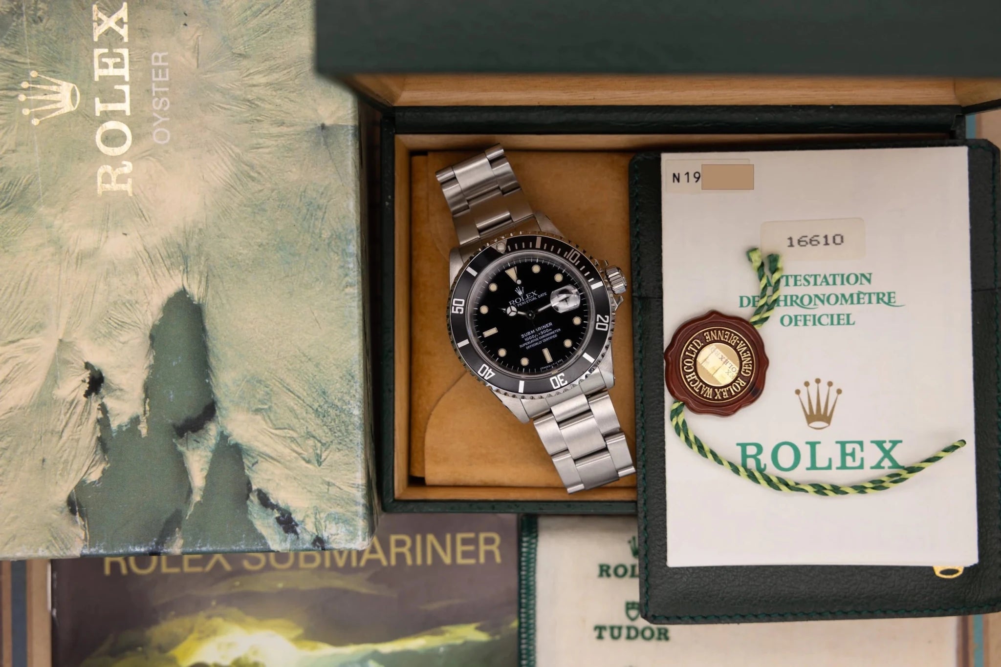 1991 Rolex Submariner Ref. 16610 | Tritium Dial | Box and Papers - Sierra Time Co