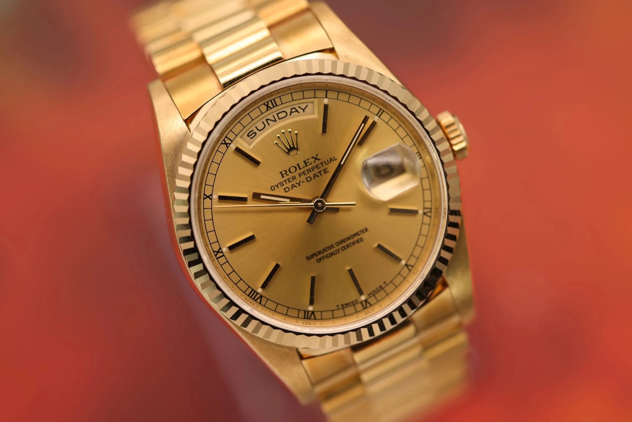 1992 Rolex Day-Date Ref. 18238 | Champagne Dial | Mint Condition | Box and Papers - Sierra Time Co