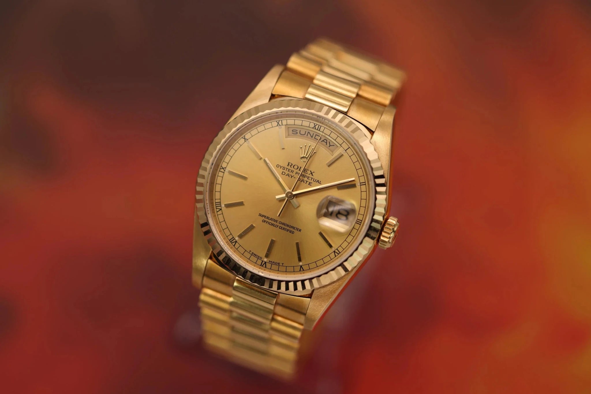 1992 Rolex Day-Date Ref. 18238 | Champagne Dial | Mint Condition | Box and Papers - Sierra Time Co