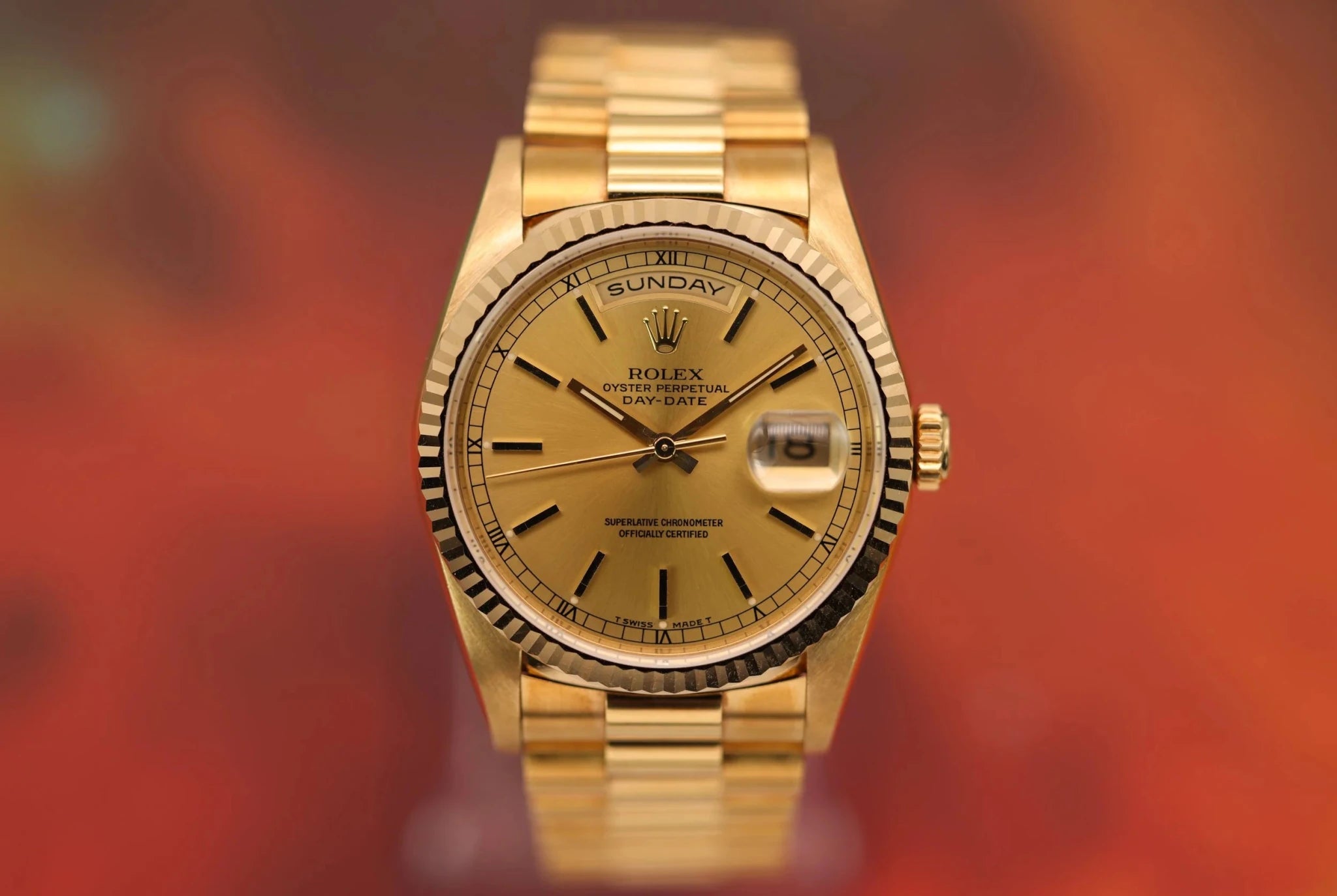1992 Rolex Day-Date Ref. 18238 | Champagne Dial | Mint Condition | Box and Papers - Sierra Time Co