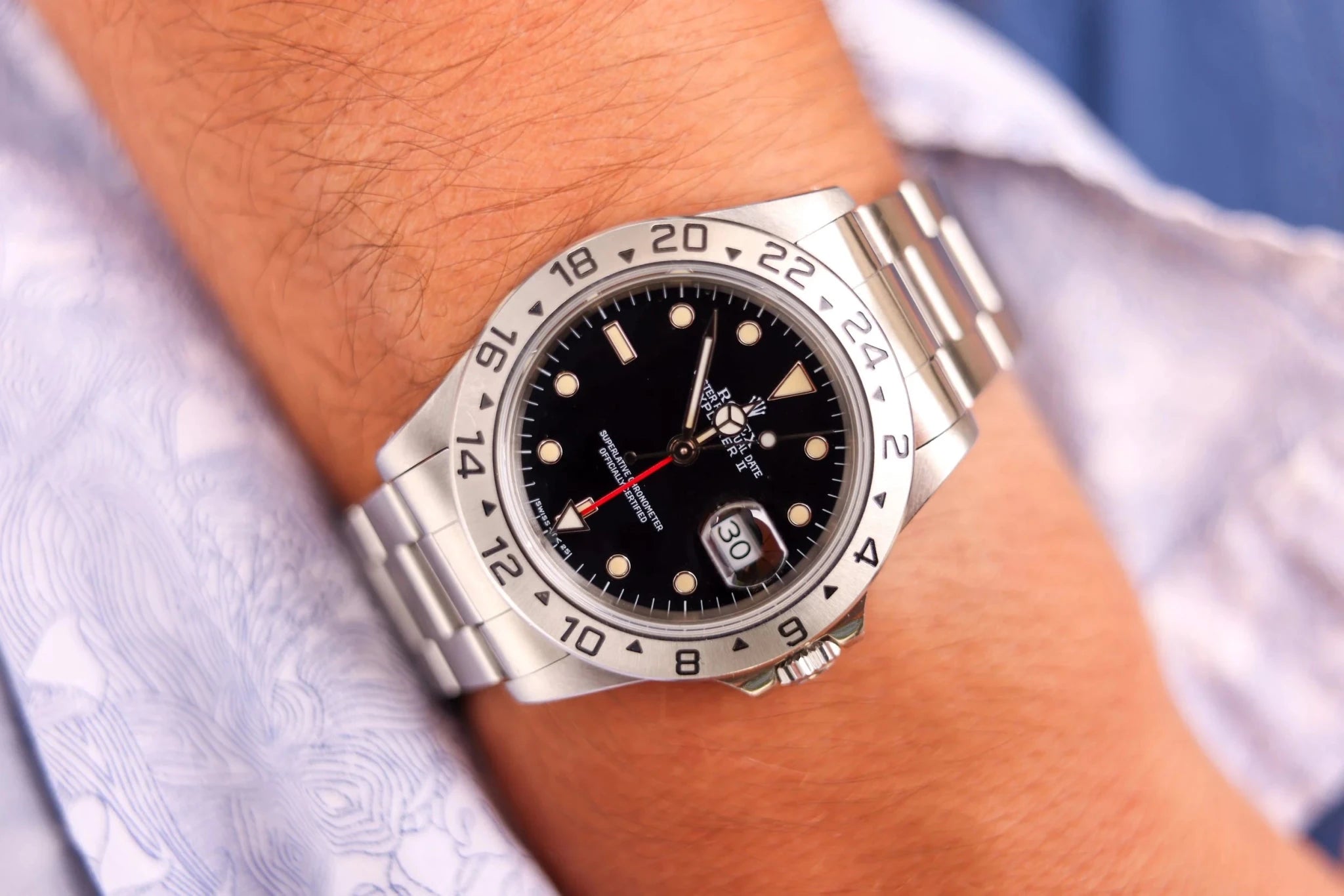 1992 Rolex Explorer II Ref. 16570 Black | Box and Papers - Sierra Time Co