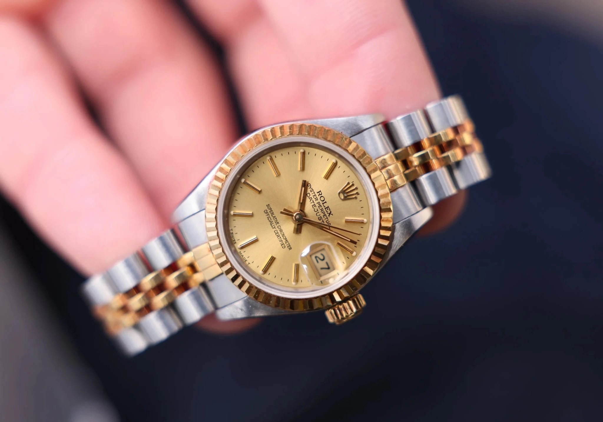 1992 Rolex Ladies Datejust Ref. 69173 | Champagne Dial | Mint Condition - Sierra Time Co