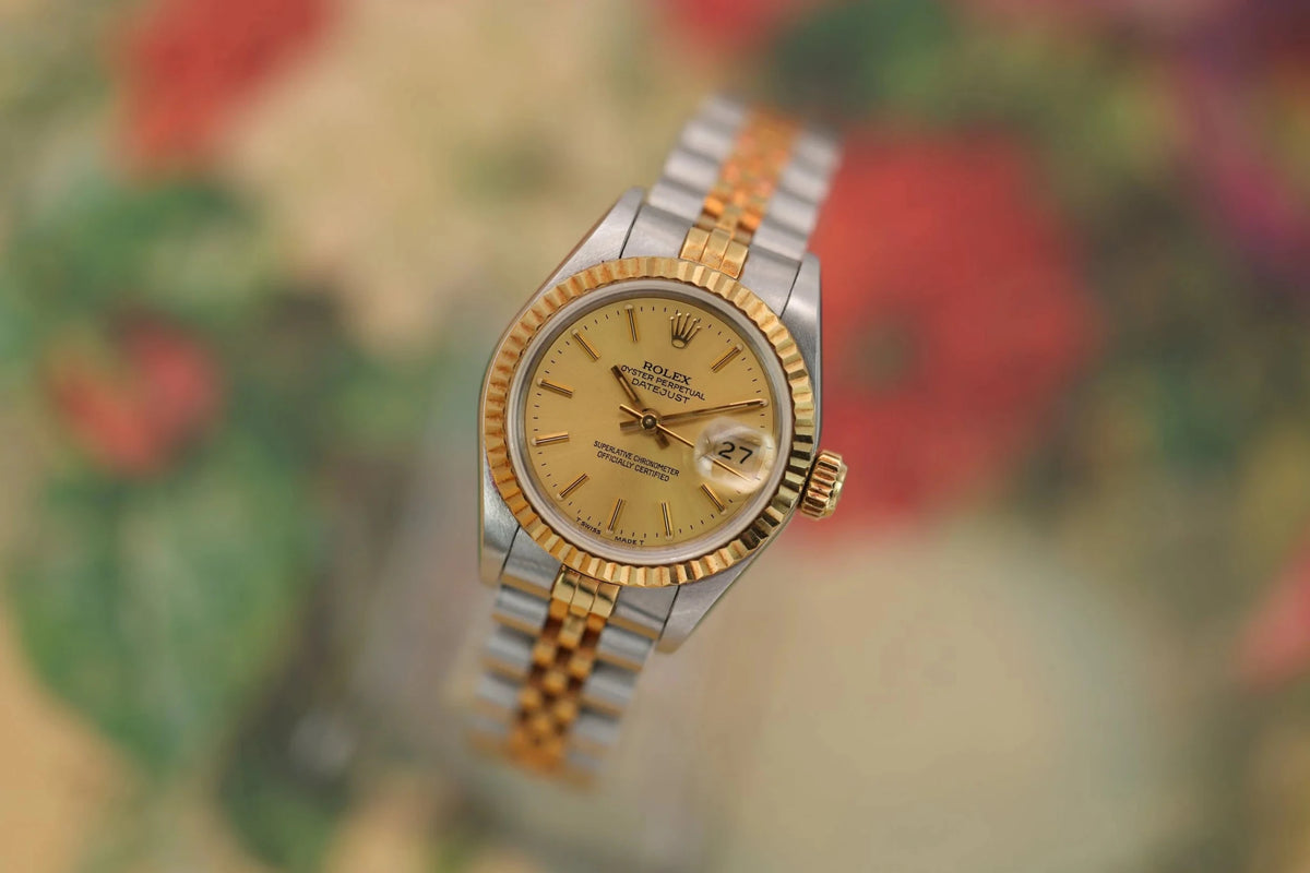 1992 Rolex Ladies Datejust Ref. 69173 | Champagne Dial | Mint Condition - Sierra Time Co