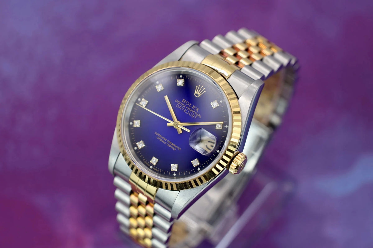 1993 Rolex Datejust Ref. 16233 | Blue Vignette Dial - Sierra Time Co