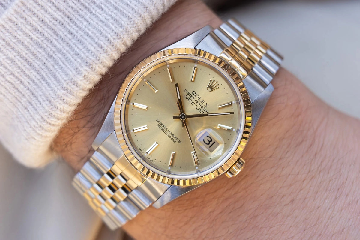 1993 Rolex Datejust Ref. 16233 | Champagne Dial | Box and Papers - Sierra Time Co