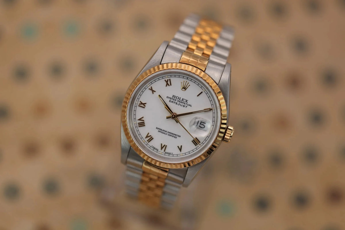 1993 Rolex Datejust Ref. 16233 | White Roman Numeral Dial - Sierra Time Co