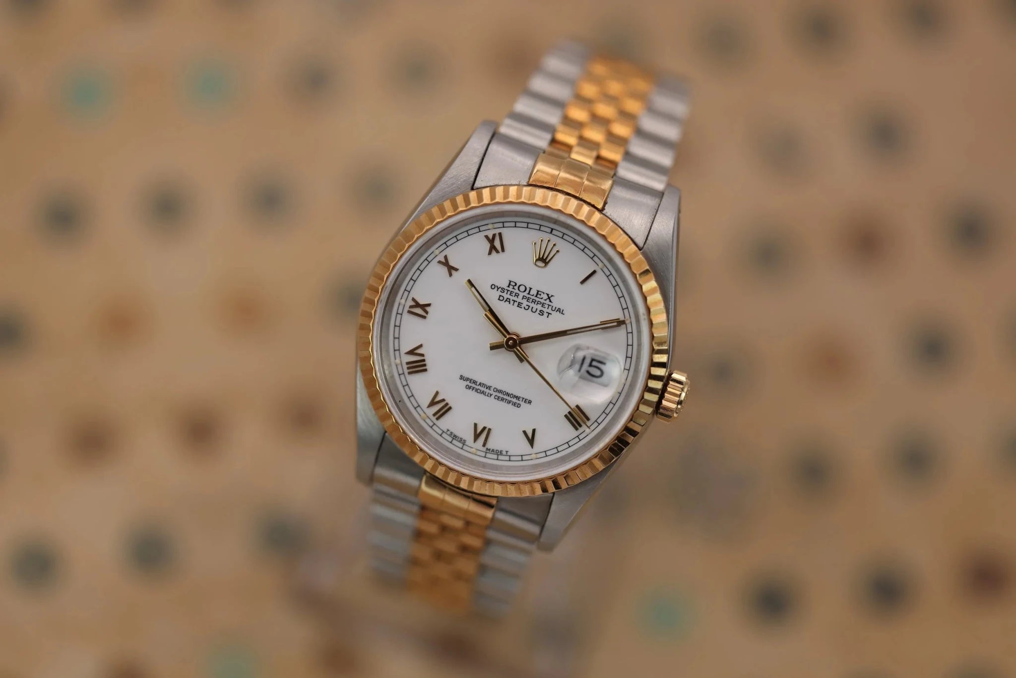 1993 Rolex Datejust Ref. 16233 | White Roman Numeral Dial - Sierra Time Co