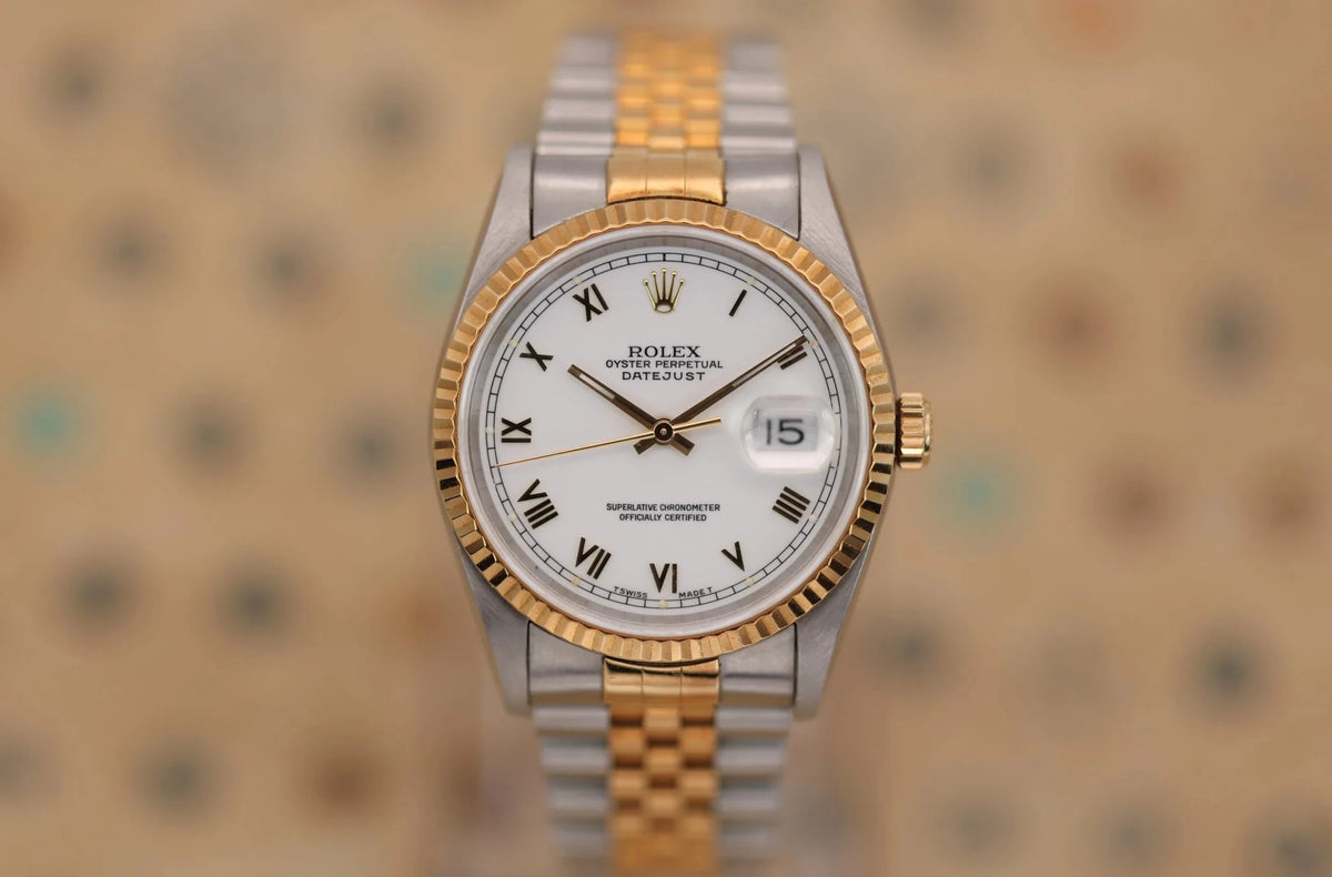 1993 Rolex Datejust Ref. 16233 | White Roman Numeral Dial - Sierra Time Co