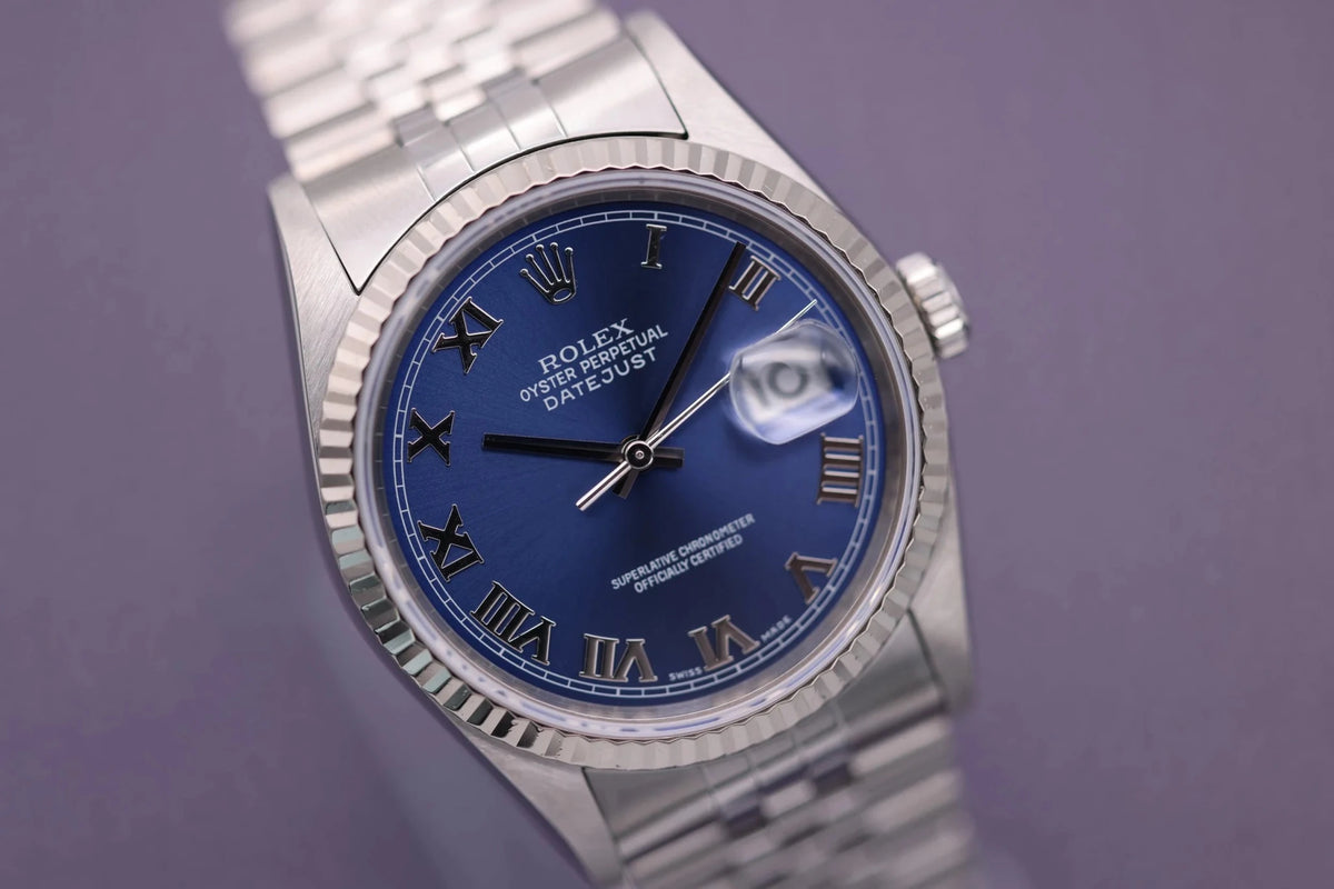 1993 Rolex Datejust Ref. 16234. | Blue Roman Dial - Sierra Time Co