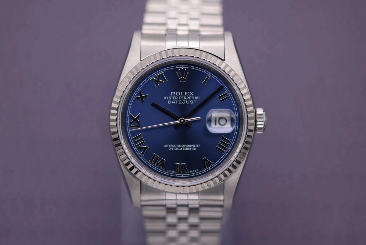 1993 Rolex Datejust Ref. 16234. | Blue Roman Dial - Sierra Time Co