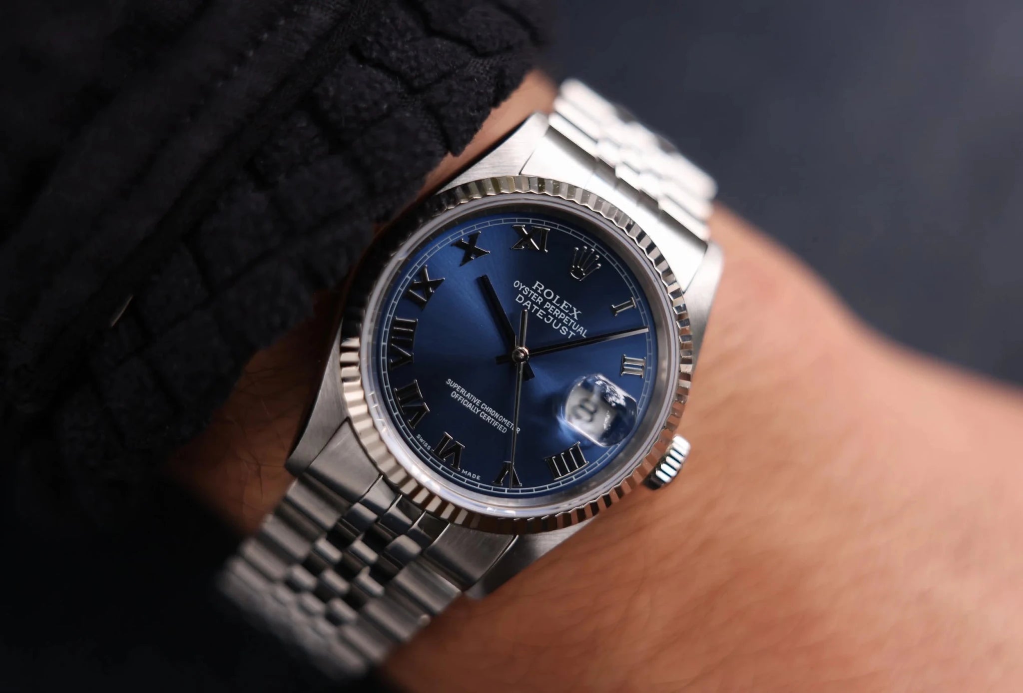 1993 Rolex Datejust Ref. 16234. | Blue Roman Dial - Sierra Time Co