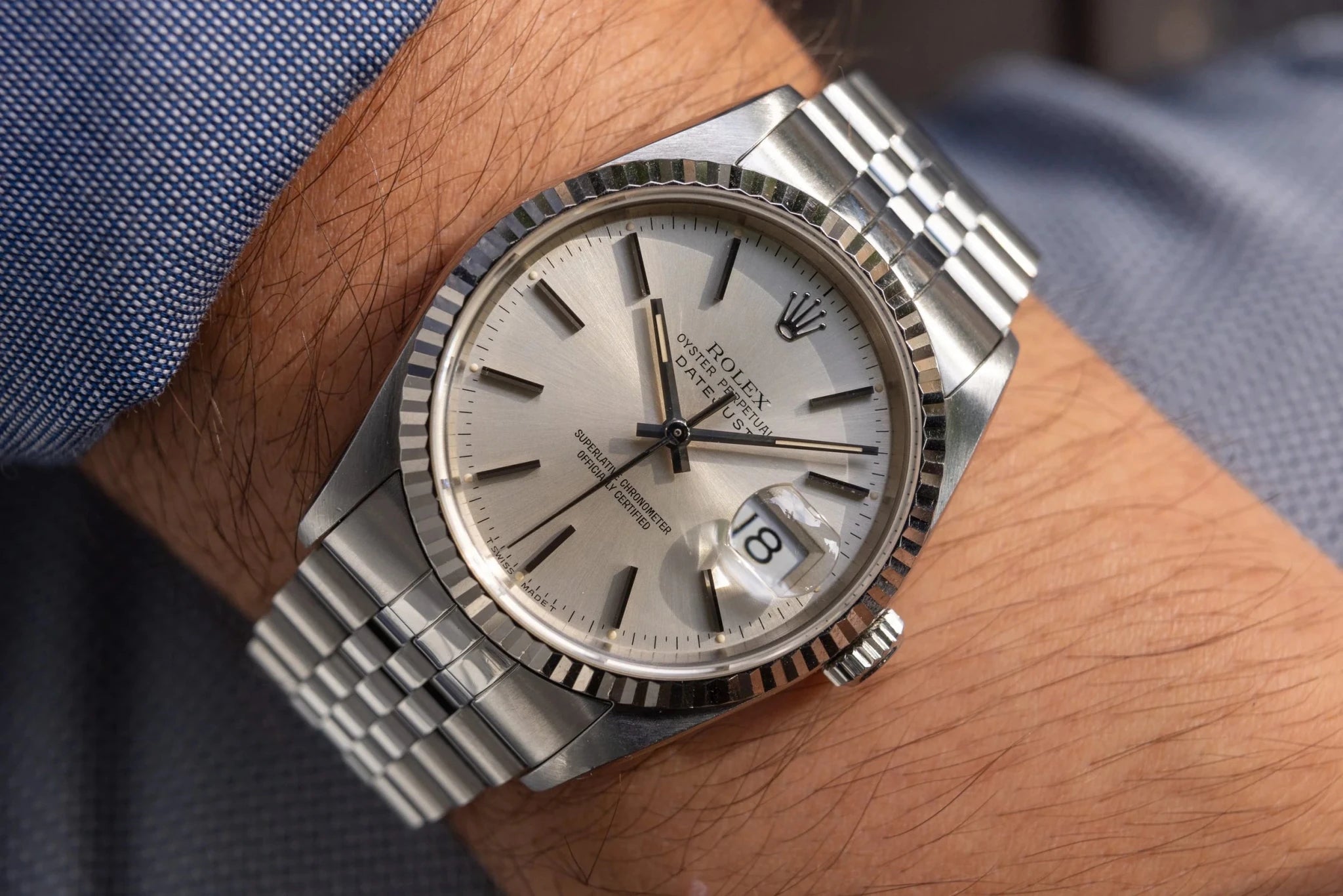 1993 Rolex Datejust Ref. 16234 | Silver Dial - Sierra Time Co