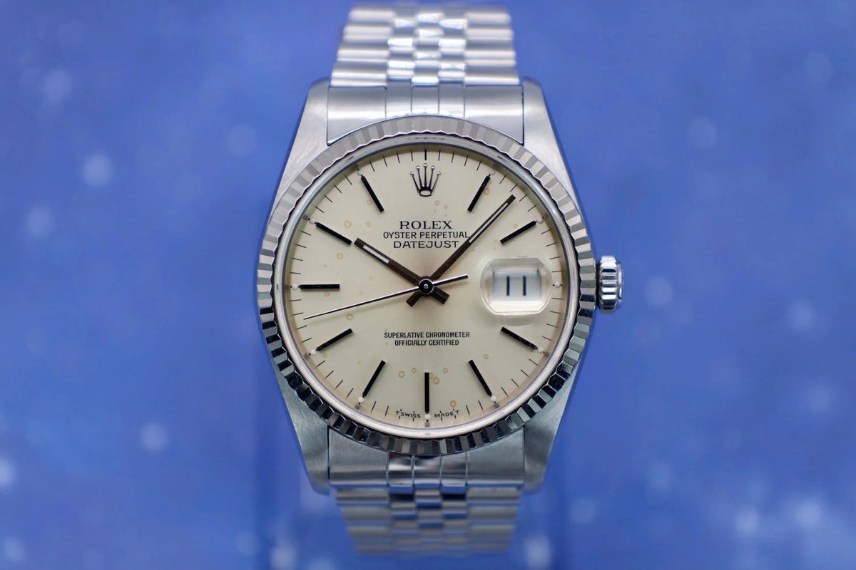 1993 Rolex Datejust Ref. 16234 | Silver Speck Dial | Papers - Sierra Time Co