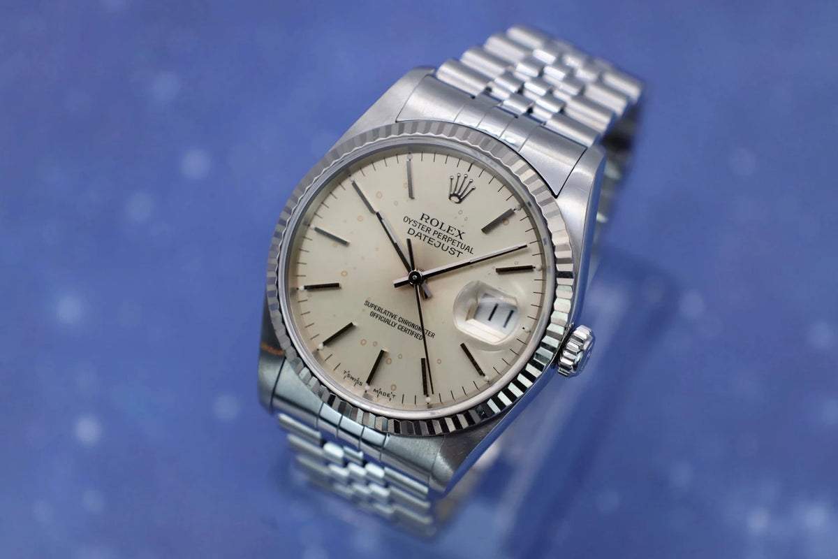 1993 Rolex Datejust Ref. 16234 | Silver Speck Dial | Papers - Sierra Time Co