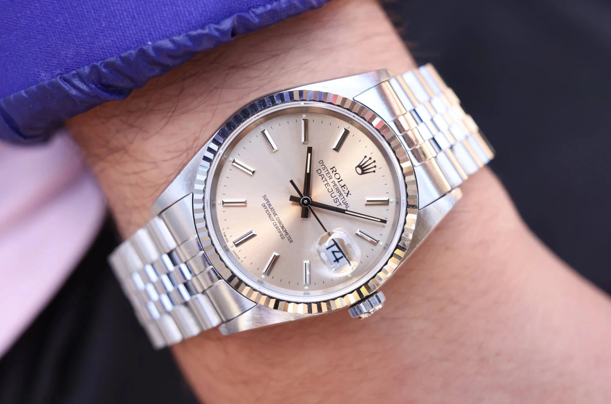 1993 Rolex Datejust Ref. 16234 | Warm Silver Dial - Sierra Time Co