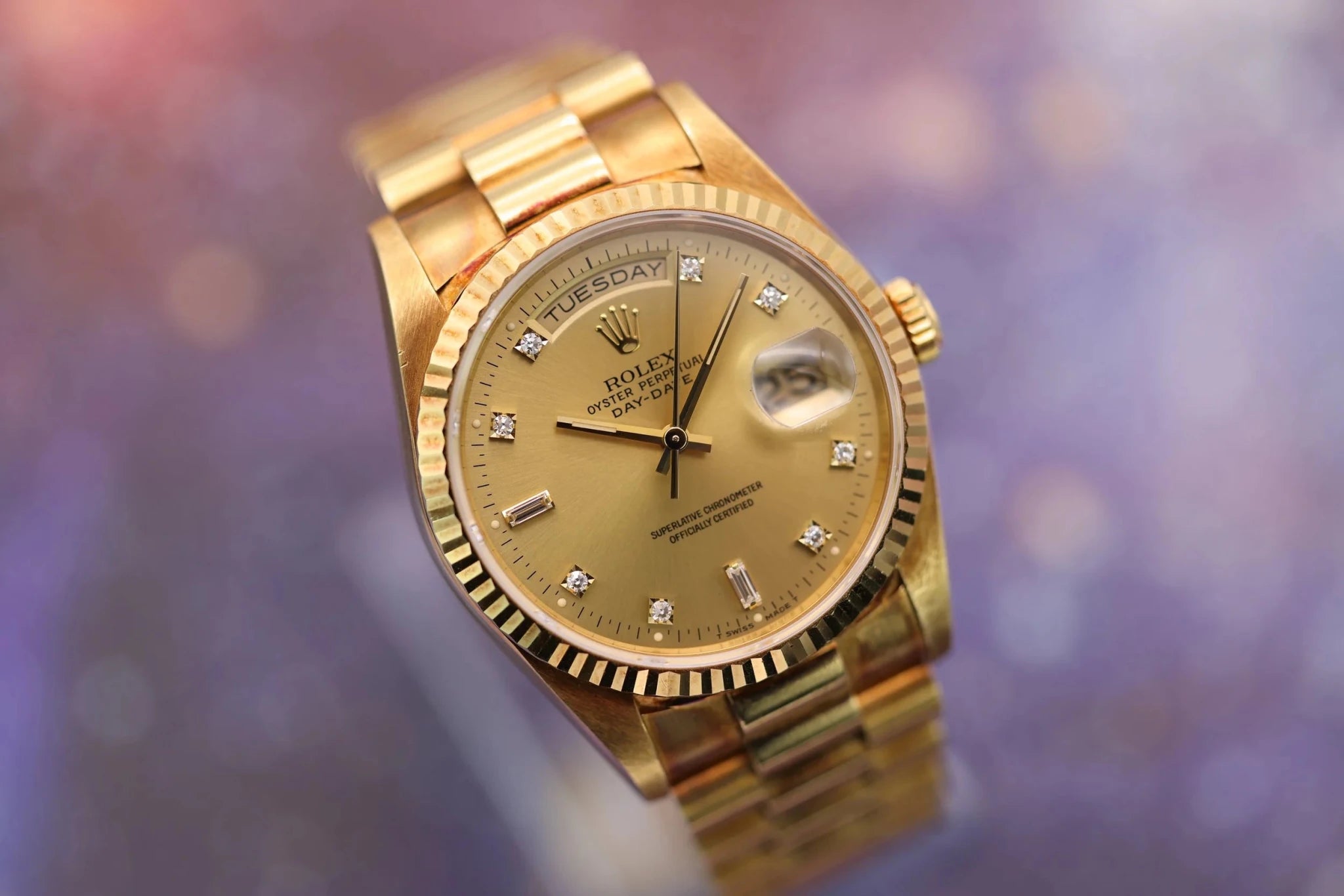 1993 Rolex Day-Date Ref. 18238 | Champagne Diamond Dial - Sierra Time Co