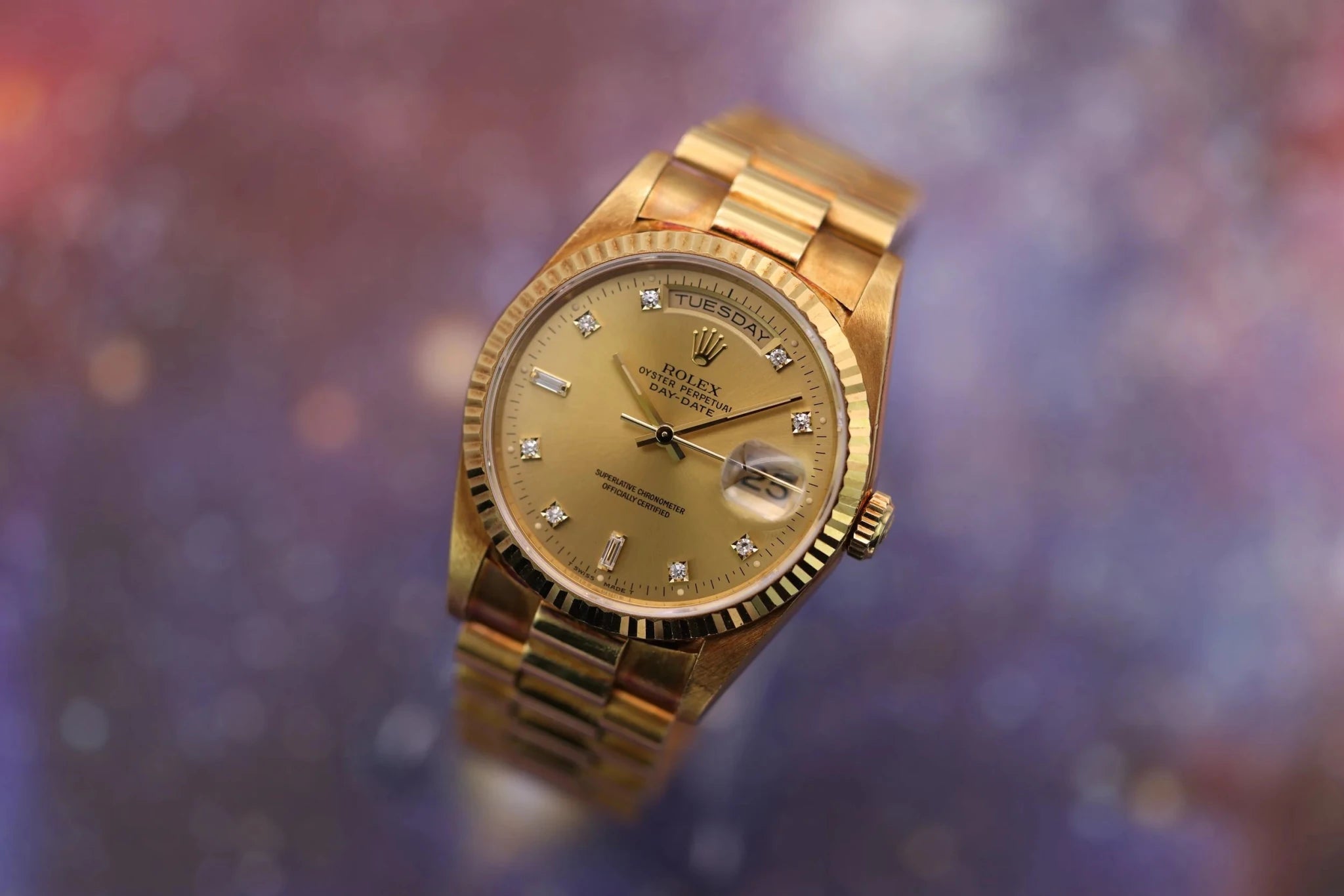 1993 Rolex Day-Date Ref. 18238 | Champagne Diamond Dial - Sierra Time Co